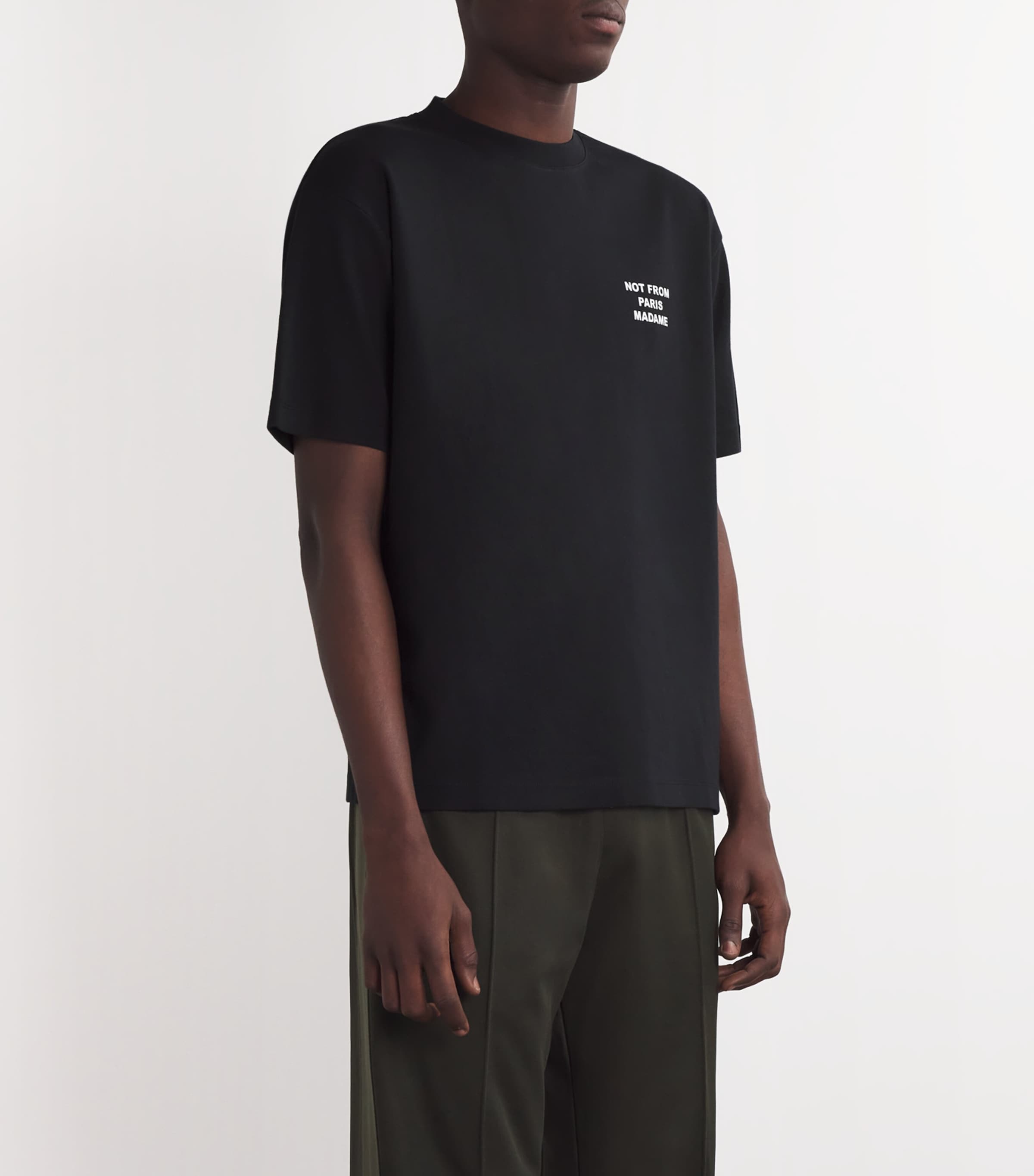 Tシャツ・カットソー DROLE DE MONSIEUR Men T Shirts H TS259 CO134 BLACK Drole De Monsieur DROLE DE MONSIEUR Men T-Shirts H TS259