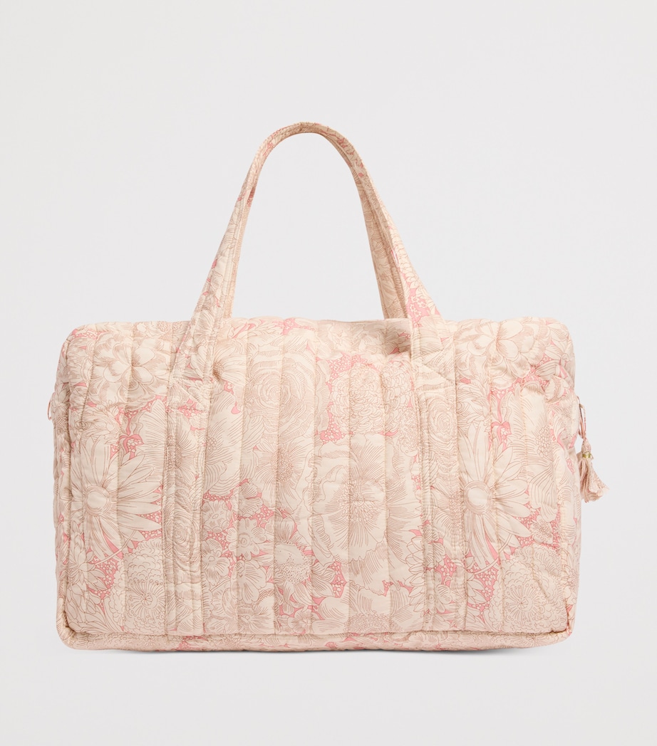 Bonpoint Quilted Bowling Bag Fl Rose Moyen Image 2