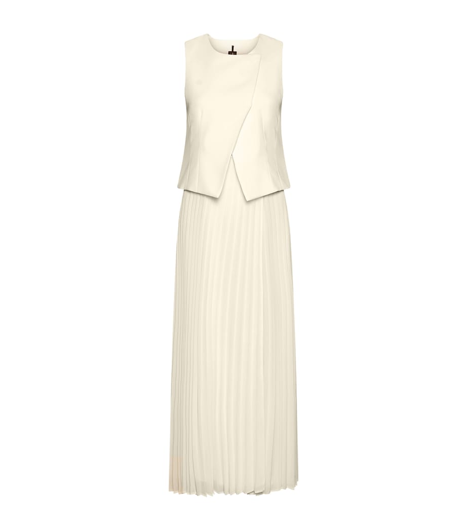 Marella Womens Two-Piece Effect Maxi Dress Wool White Image 1