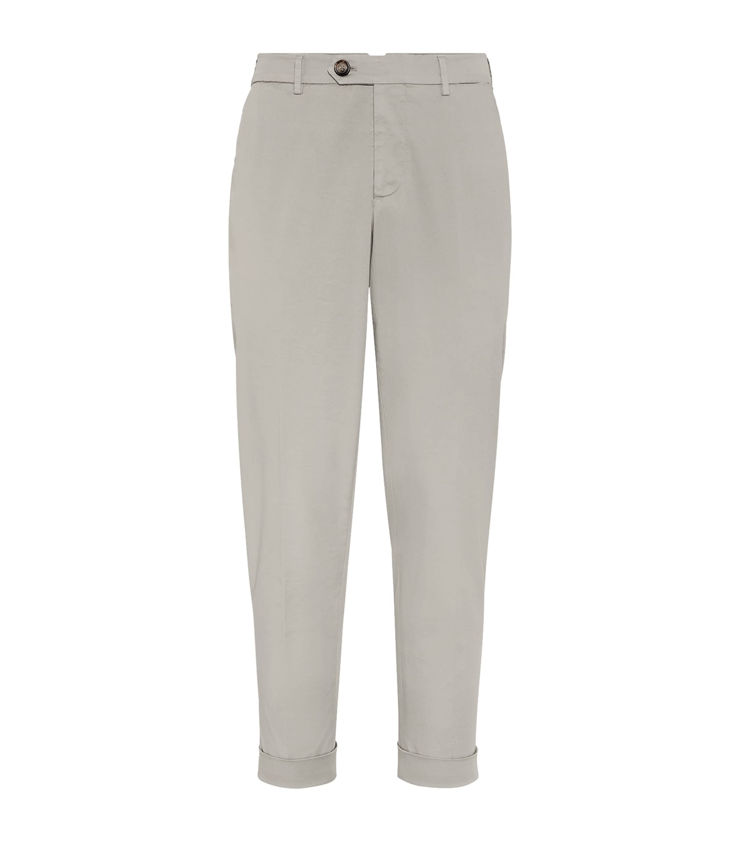Brunello Cucinelli Men's Garment-dyed Leisure Fit Trousers In Brown
