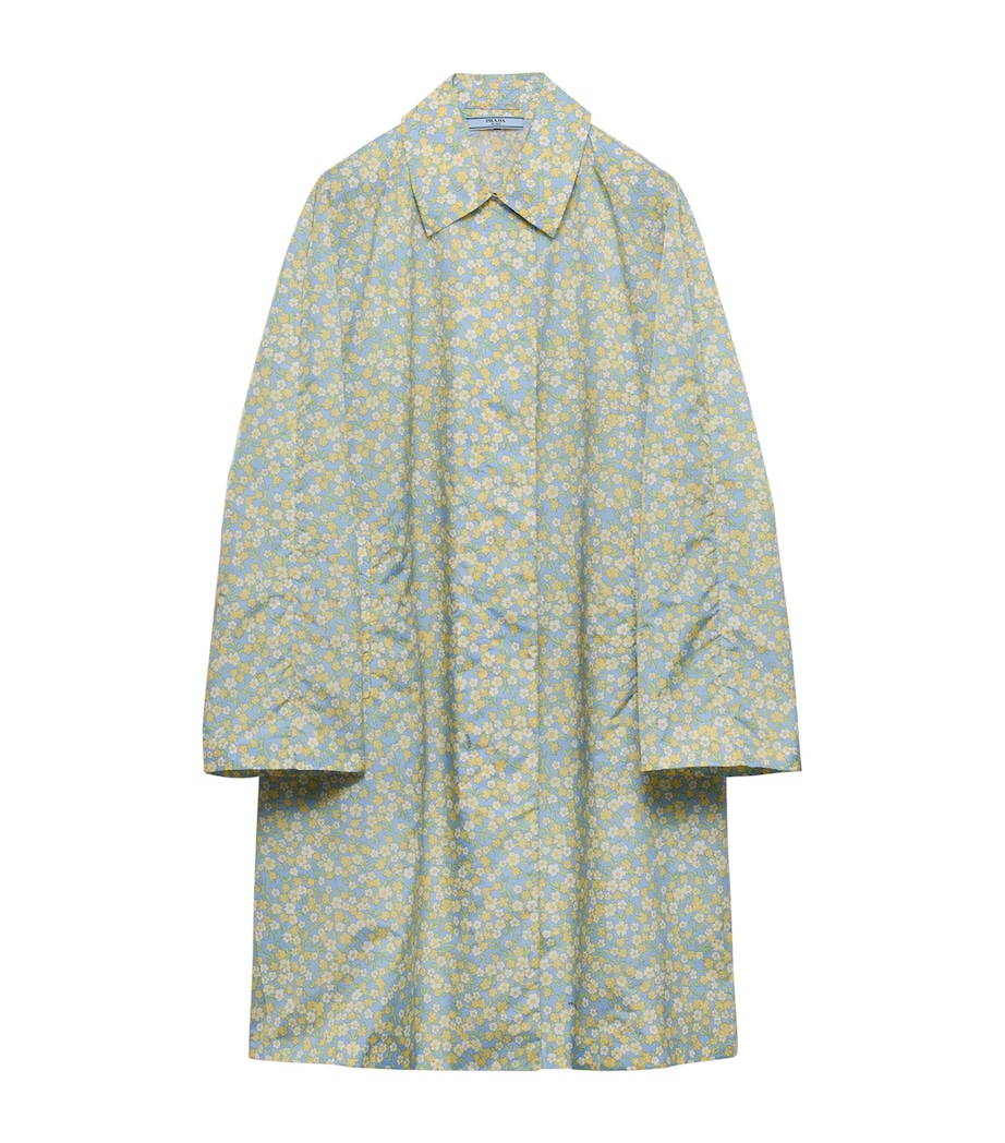 Prada Womens Re-Nylon Floral Print Raincoat Image 1