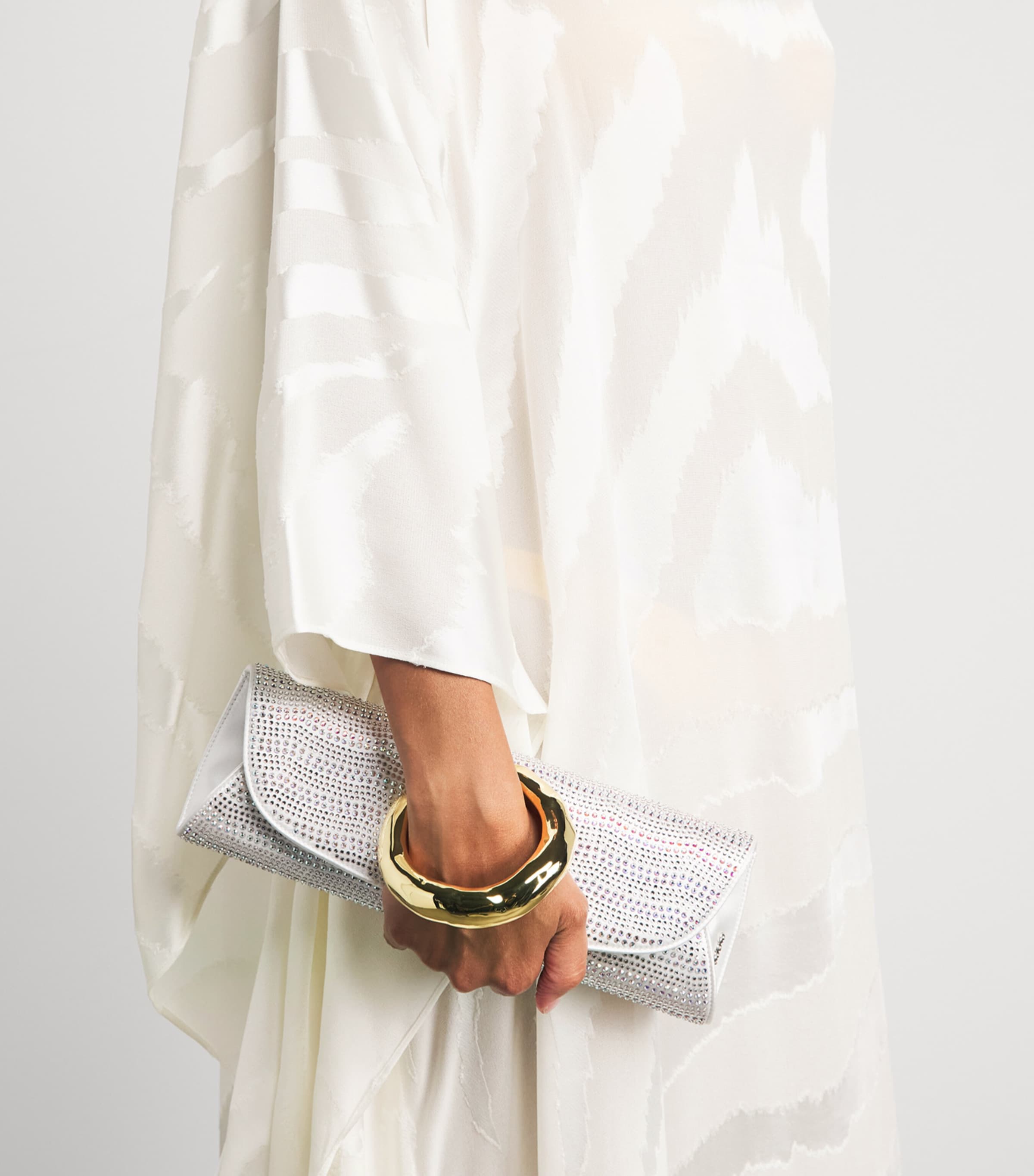 Taller Marmo Womens Asymmetric Streep Kaftan Ivory Image 5
