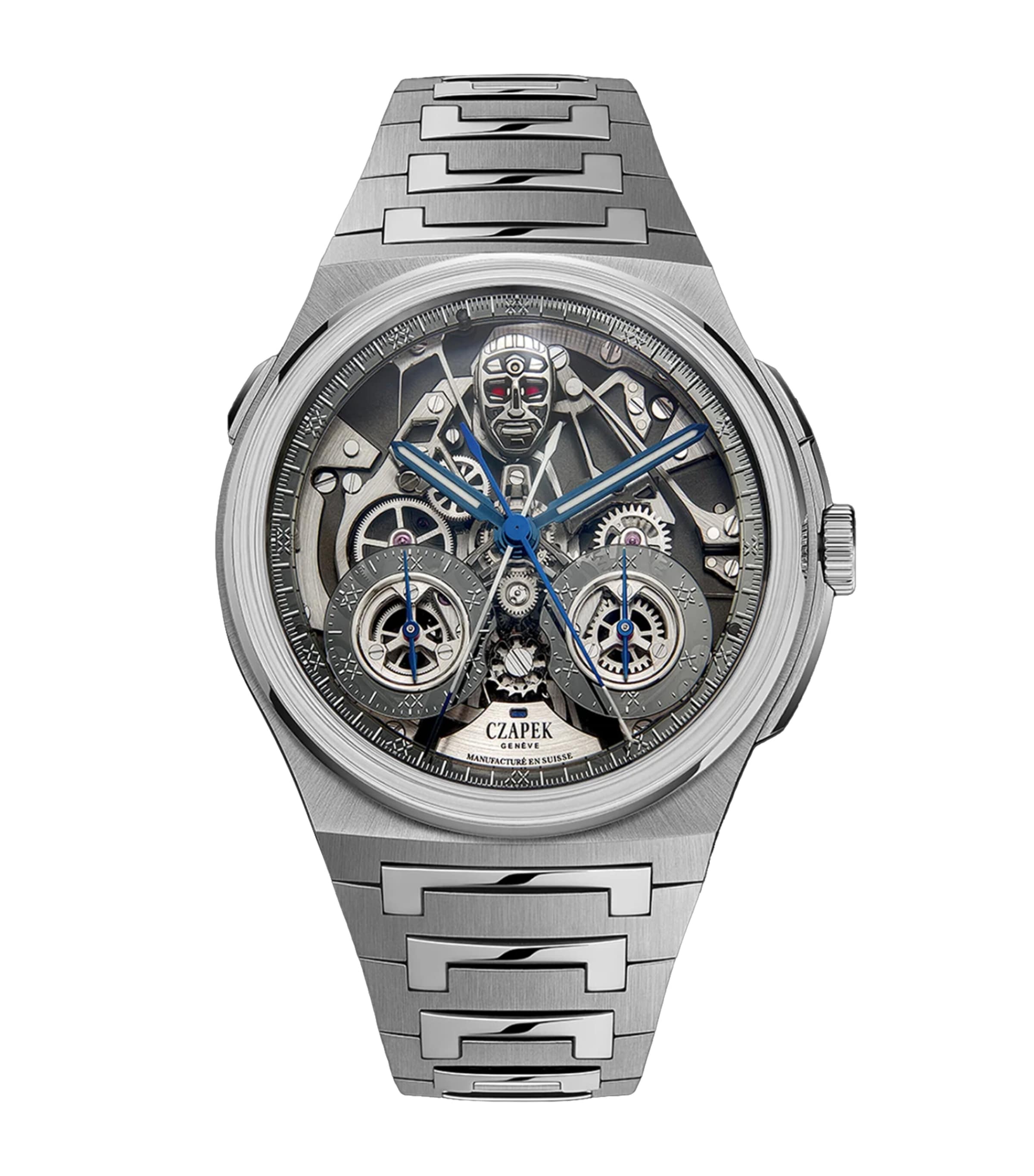 Czapek Stainless Steel Antarctique Rattrapante R.u.r Watch In Gray