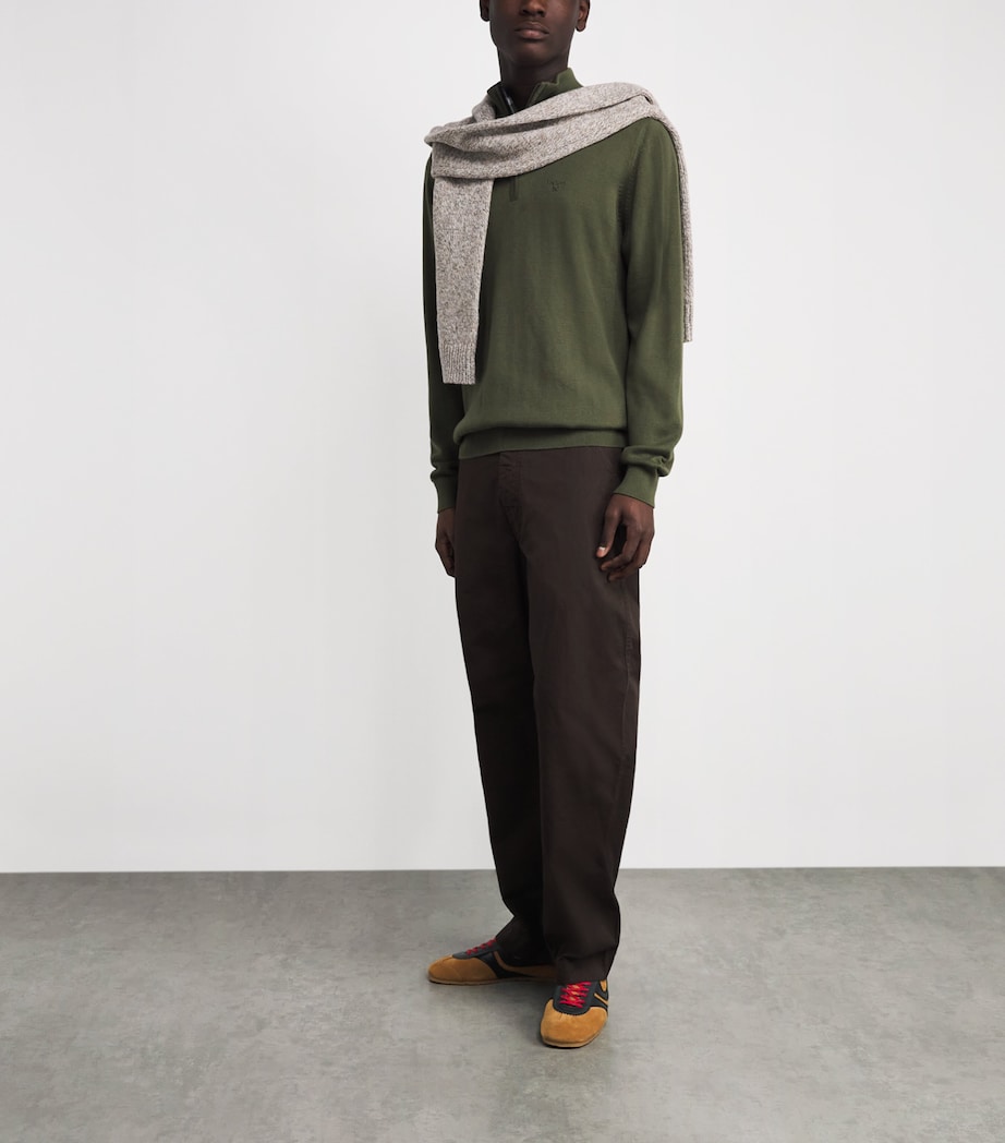 Cotton Half-Zip Sweater OL95 WINTER MOSS Image 2