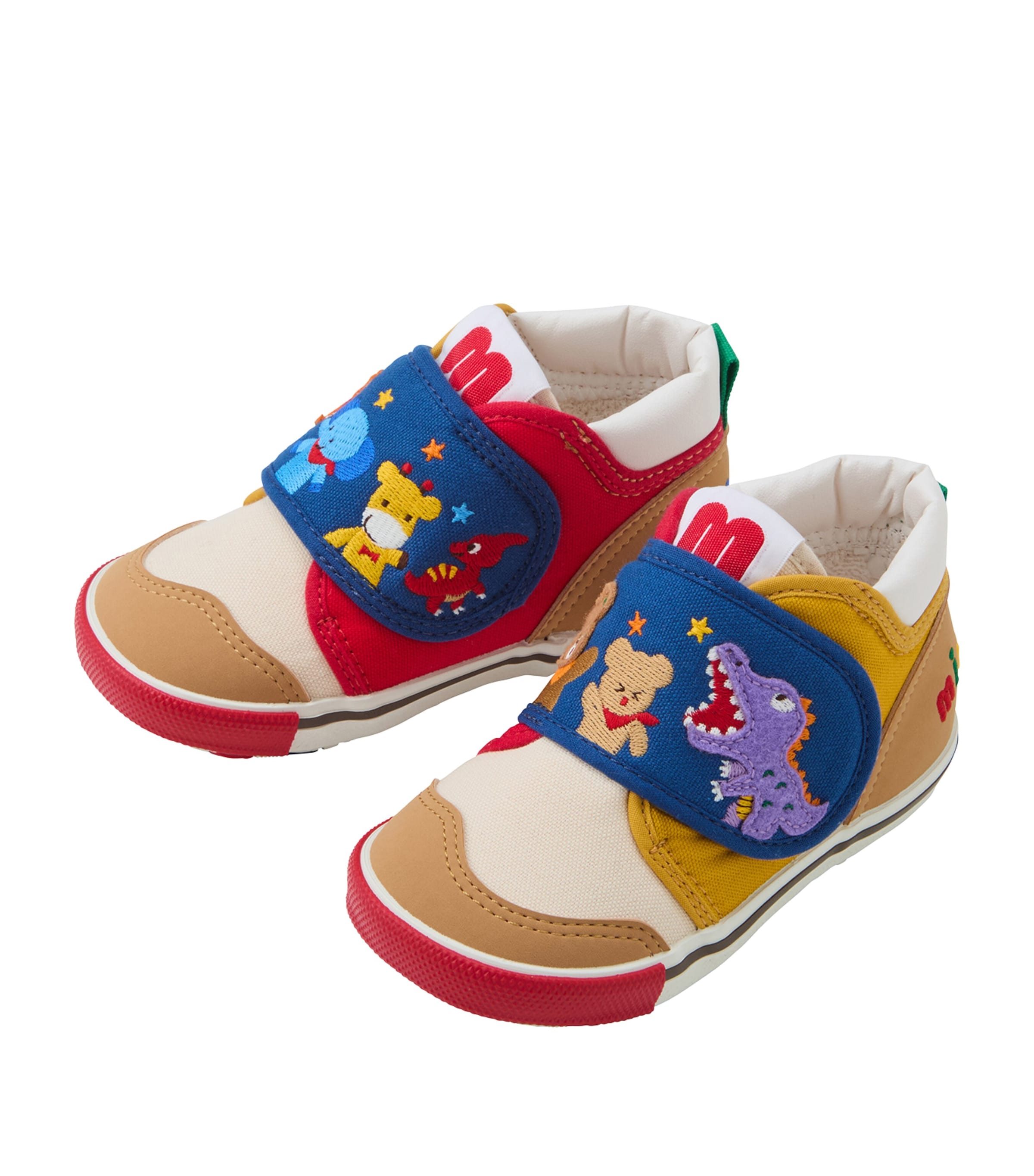 Miki House Cotton-blend Velcro Sneakers In Multi