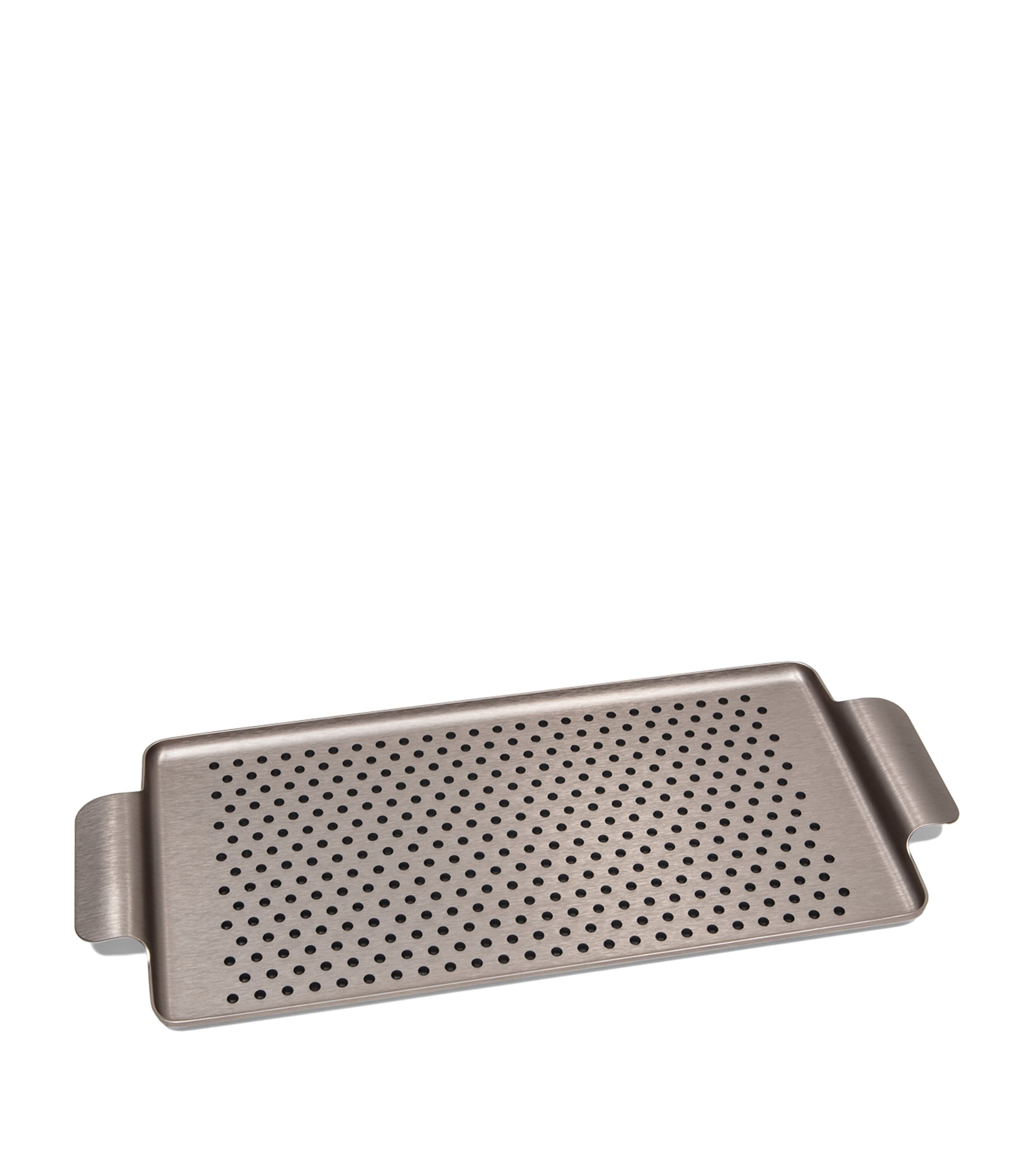 Kaymet Rubber Grip Serving Tray In Brown