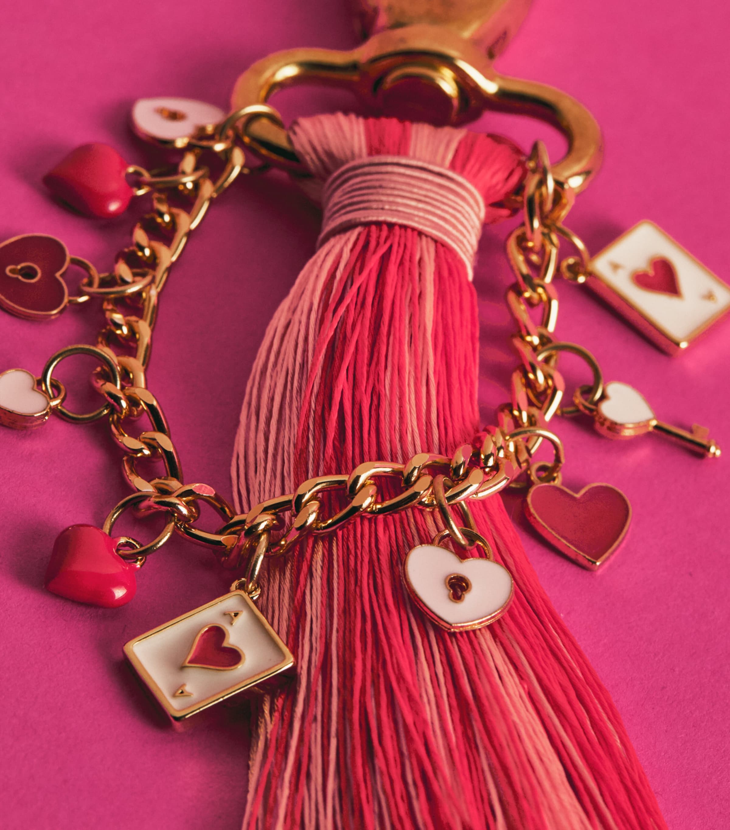 Jessica Light Tassel Bag Charm Tree Decoration Red/pink Image 2