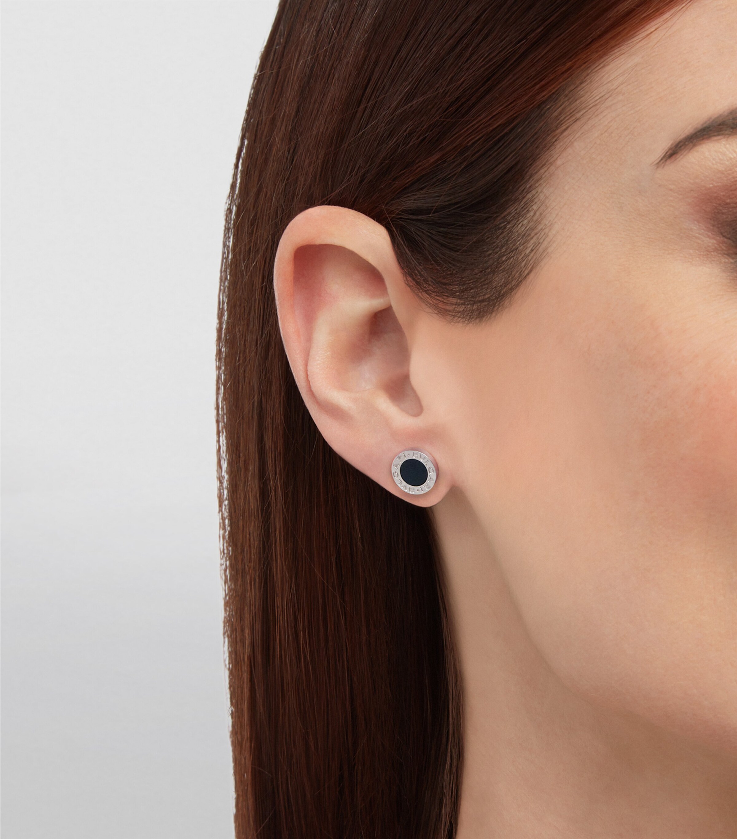 White Gold and Onyx BVLGARI BVLGARI Single Stud Earring WHITE GOLD Image 5