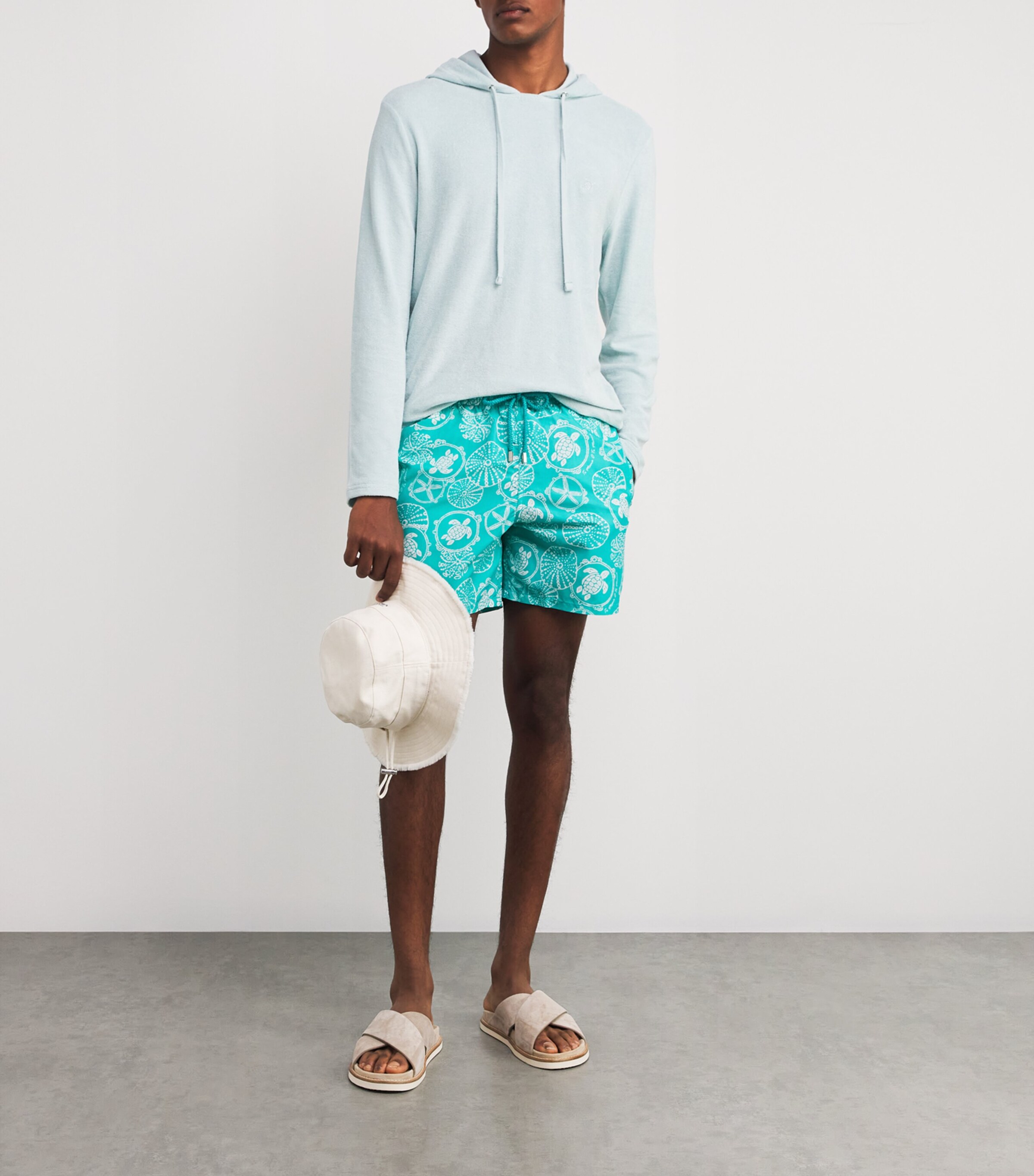 Turtle Print Moorea Swim Shorts 431- DISCO GREEN Image 2