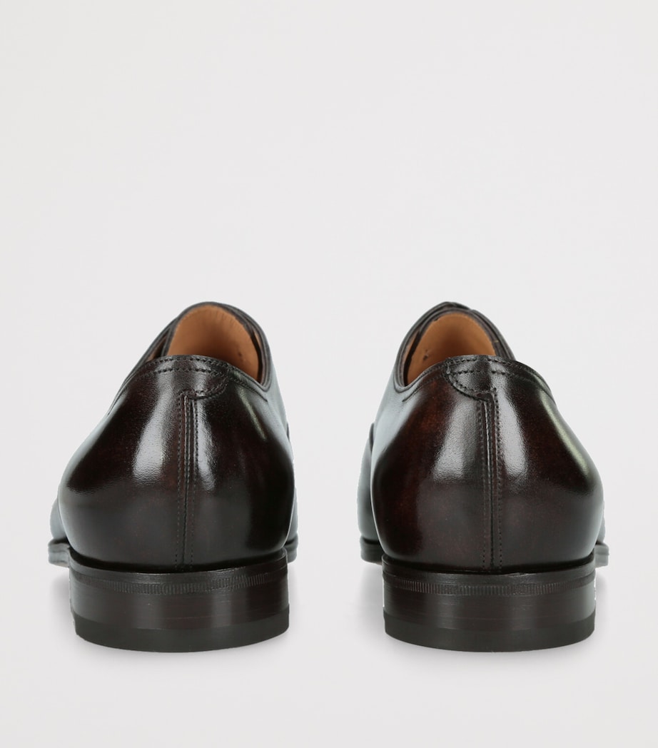 John Lobb Leather City II Oxford Shoes Dark Brown Image 2