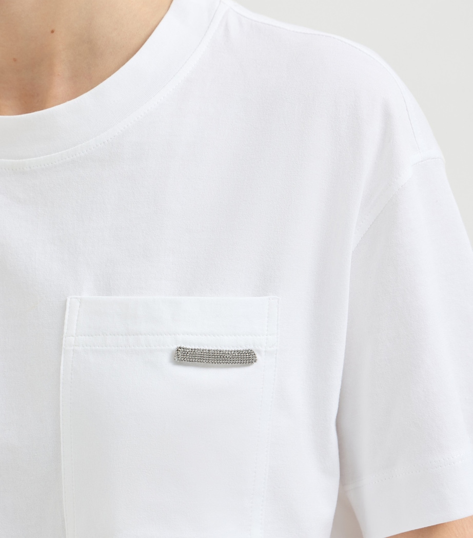 Cotton Monili-Trim T-Shirt C6159 Image 6