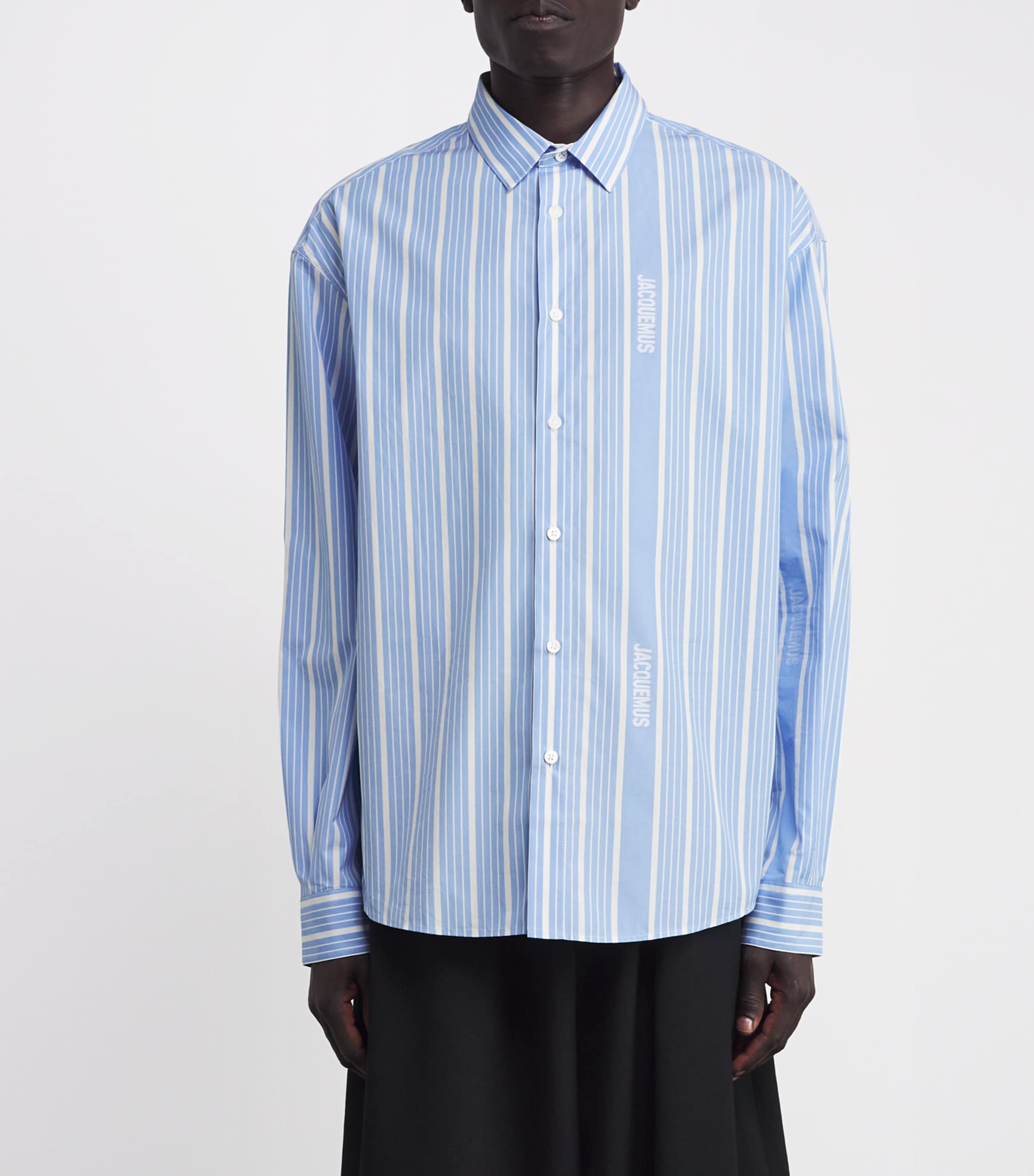 Cotton Striped Shirt 3EV-JAC BUSI BIG LOG Image 3