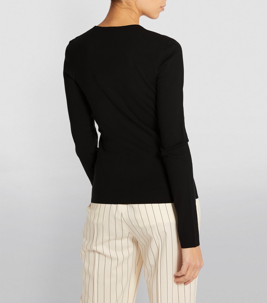 Silk Stretch Jumper BLACK Image 4