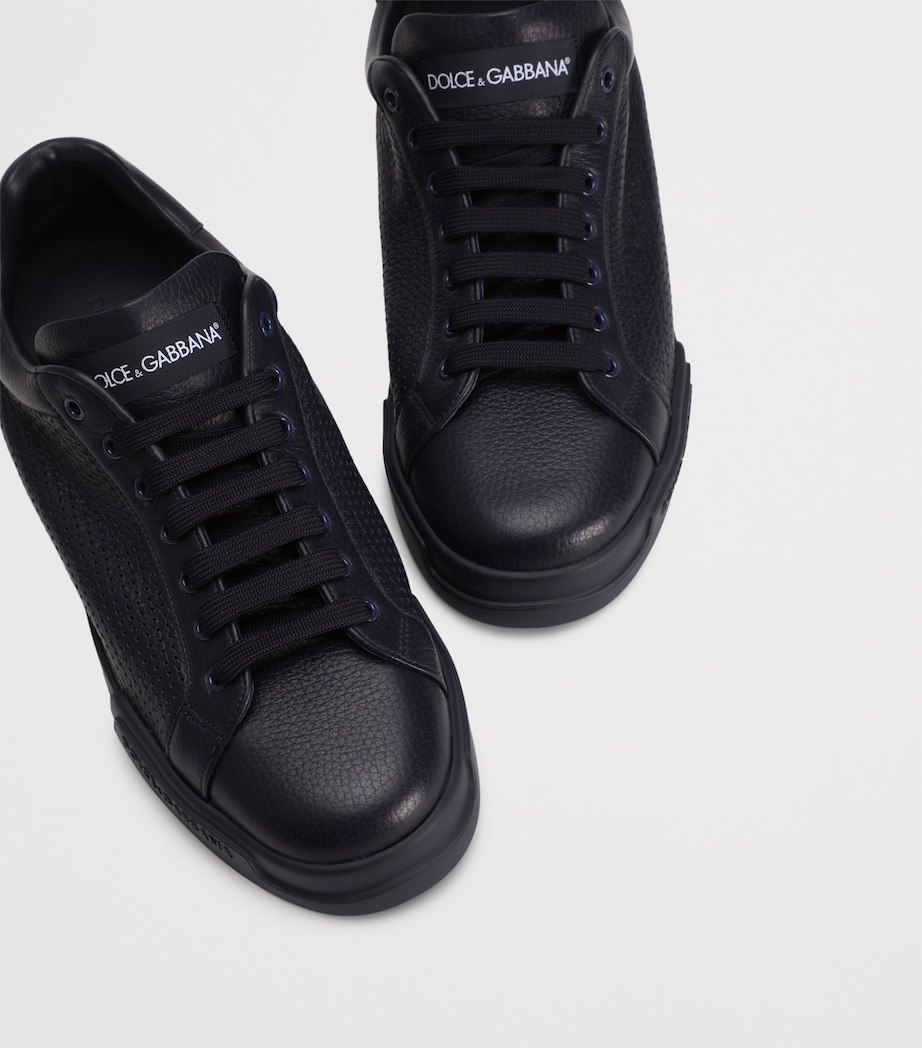 Leather Portofino Sneakers 8H610-BLUE Image 4
