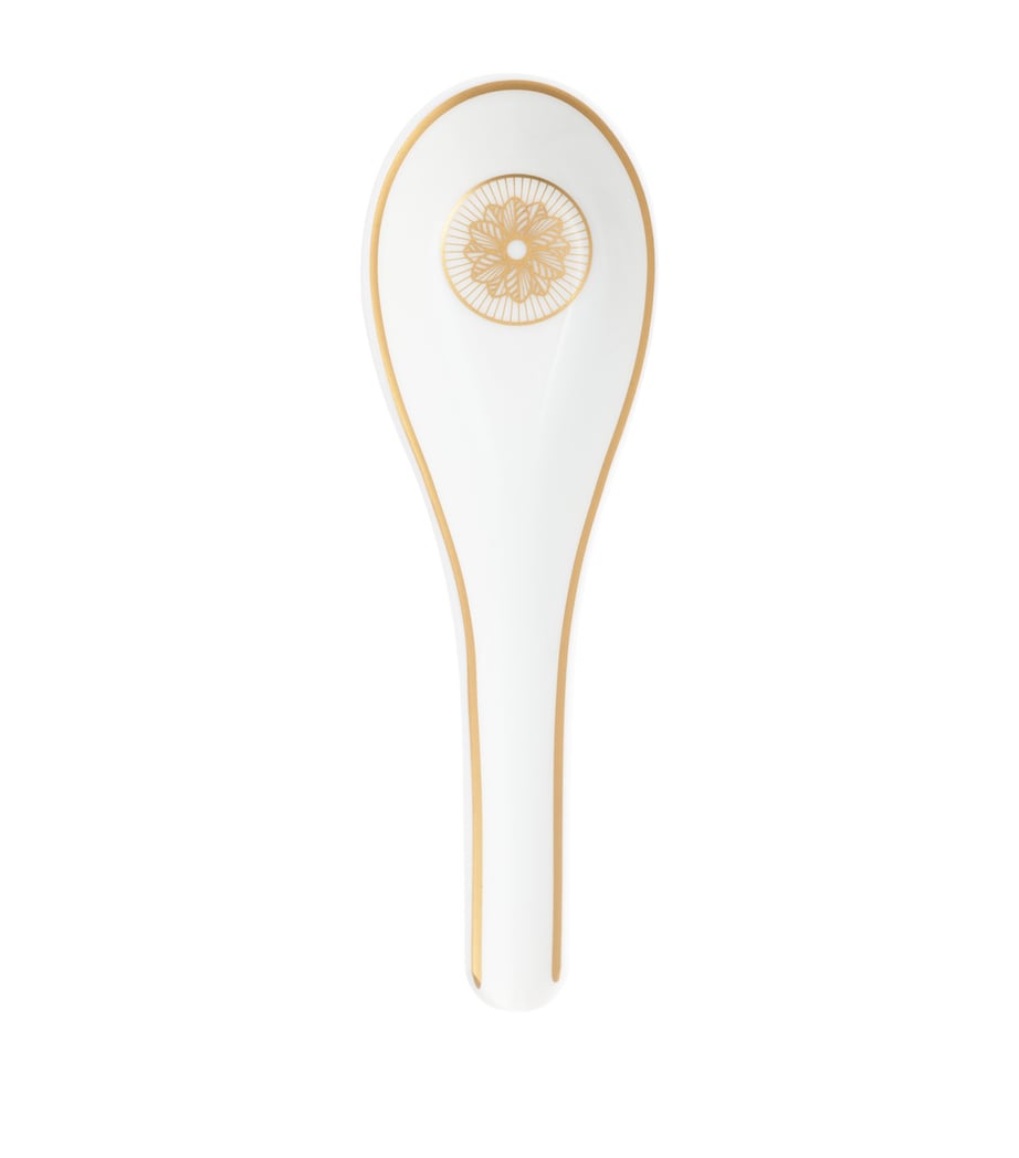 Christofle Porcelain Malmaison Platinum Impériale Chinese Spoon Silver Image 2