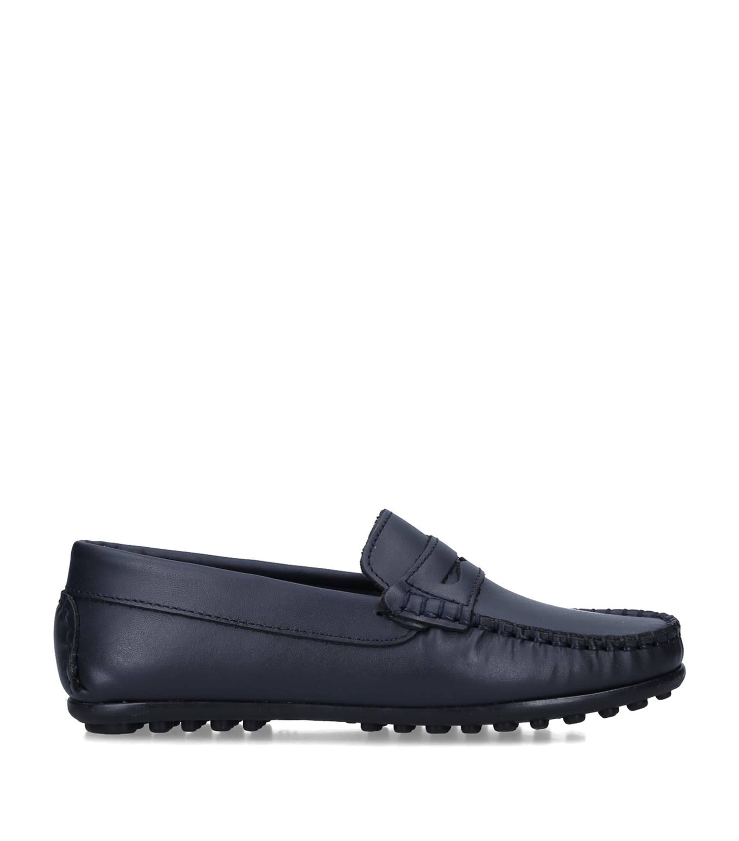 Leather Felix Loafers NAVY Image 3