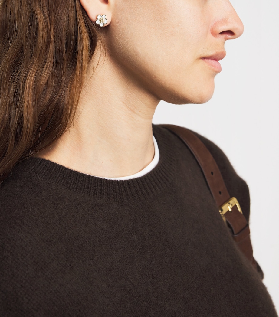 Kira Flower Stud Earrings 700 TORY GOLDMOFPERL Image 2