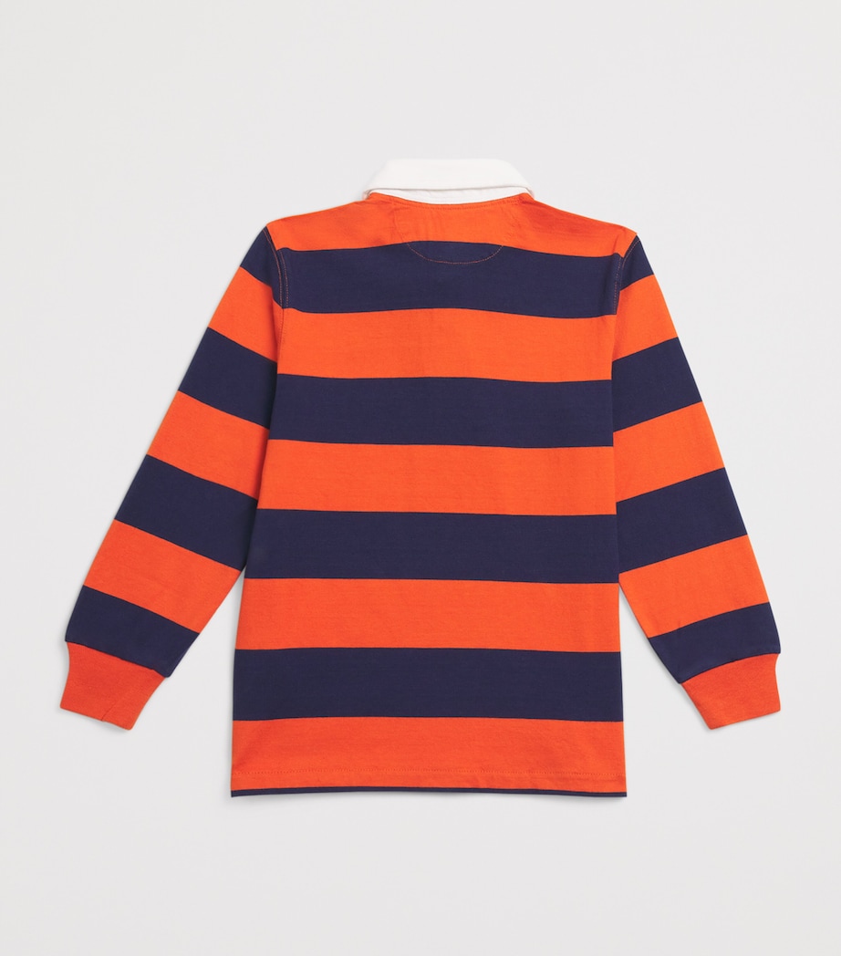 Stripe Rugby Shirt (6-14 Years) ORANGE/NVY Image 2