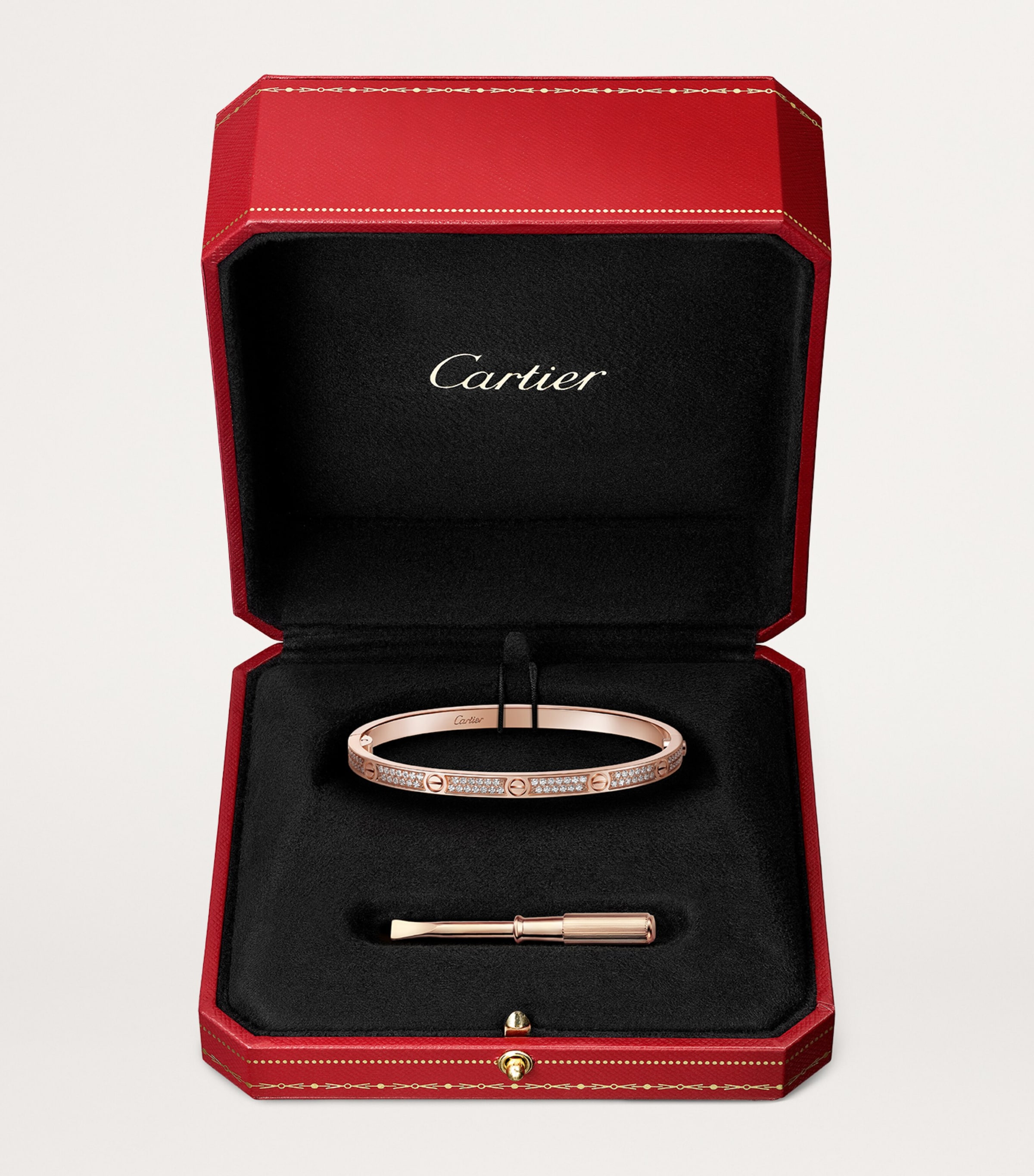 Rose Gold and Diamond LOVE Bracelet ROSE GOLD Image 7