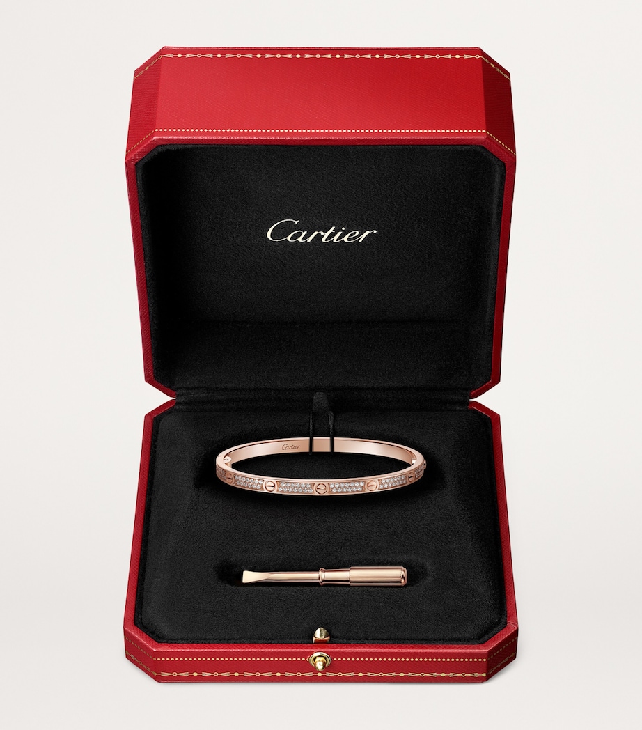 Rose Gold and Diamond LOVE Bracelet ROSE GOLD Image 7