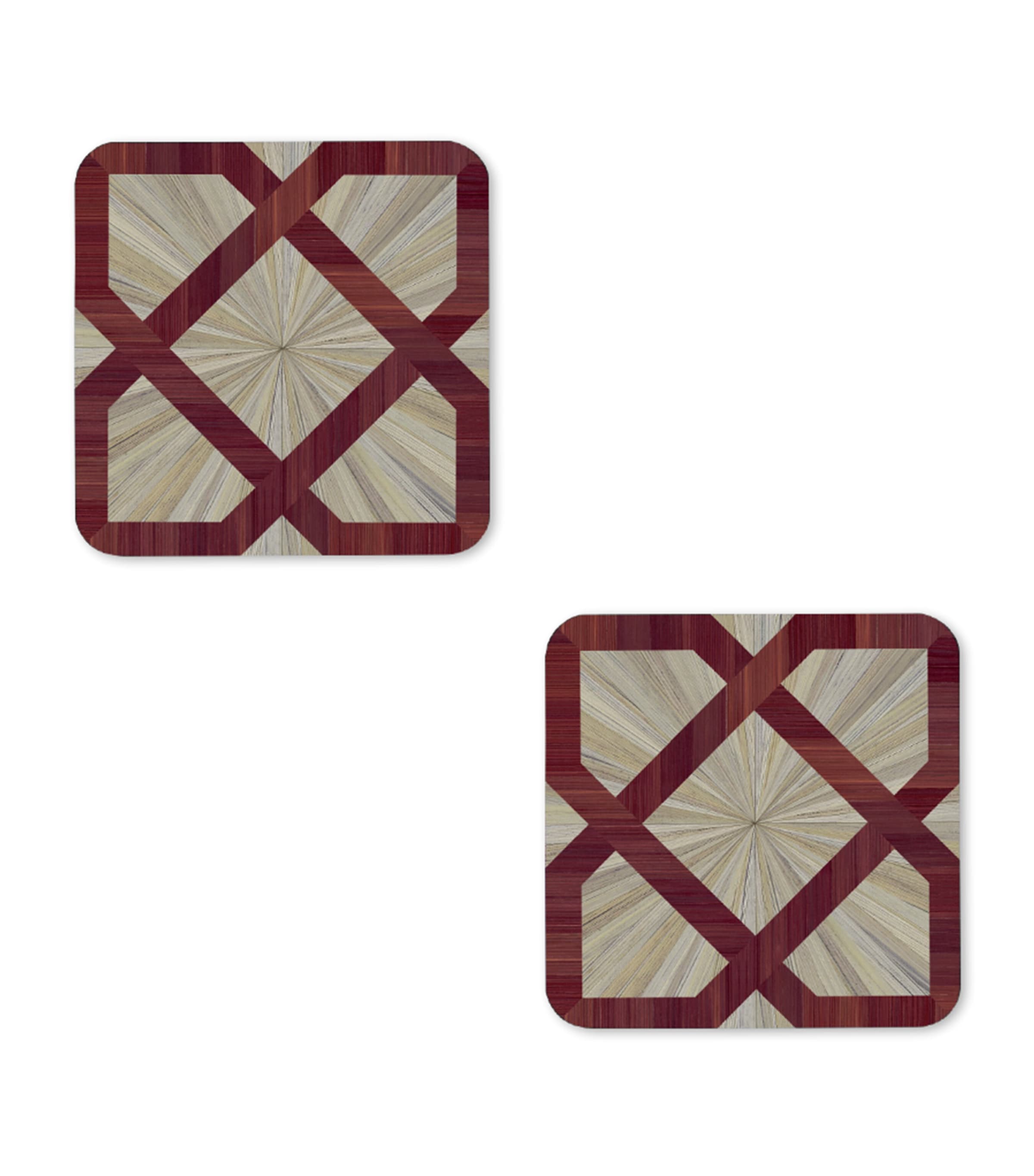 Hestialiving Everyday Set Of 2 Arabesque Square Coasters