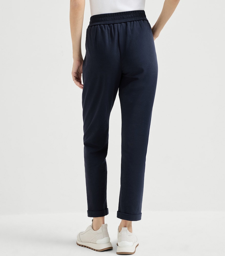 Brunello Cucinelli Womens Cotton-Blend Drawstring Sweatpants Image 5