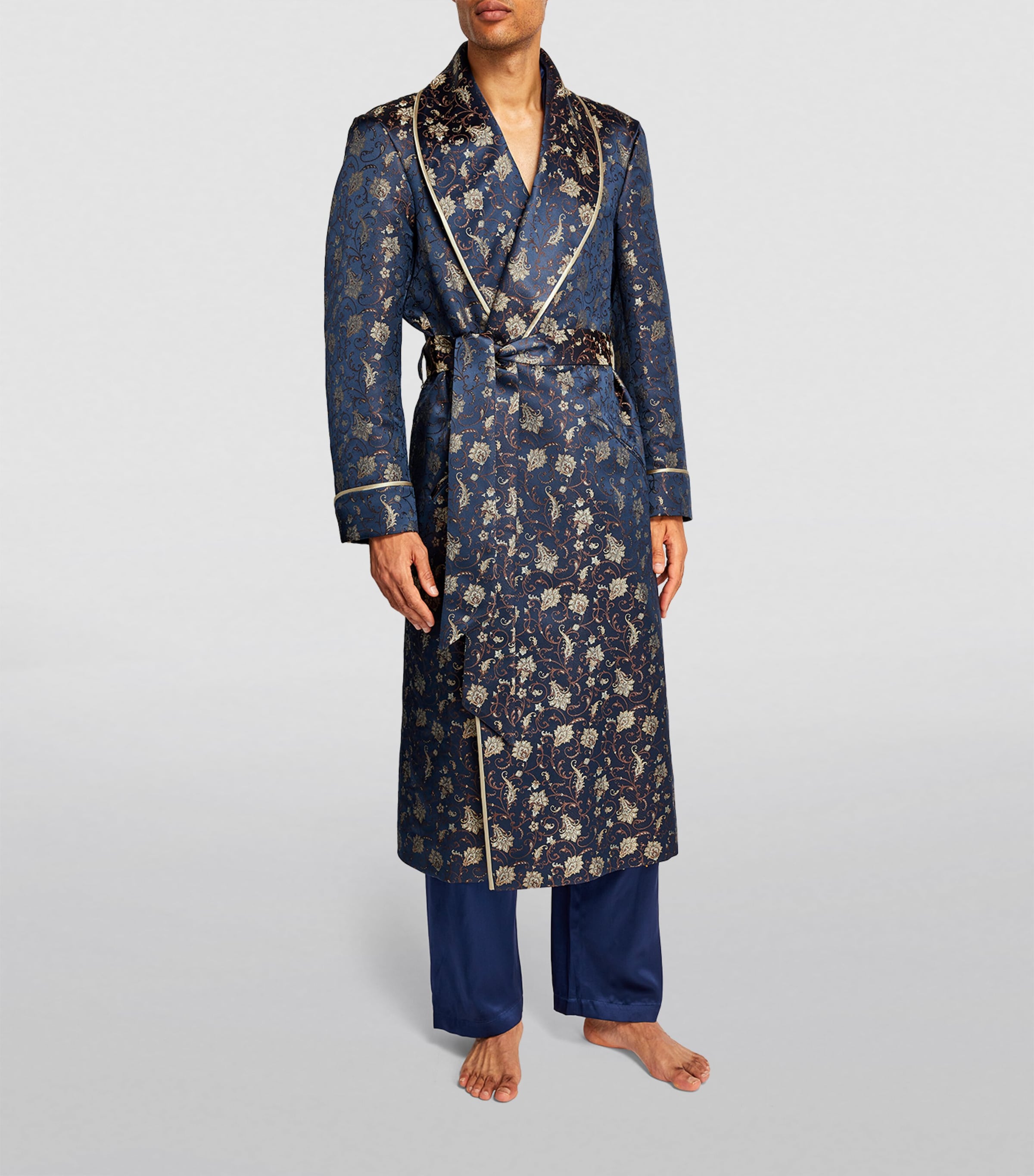 Silk Paisley-Jacquard Robe GOLD BLACK Image 2