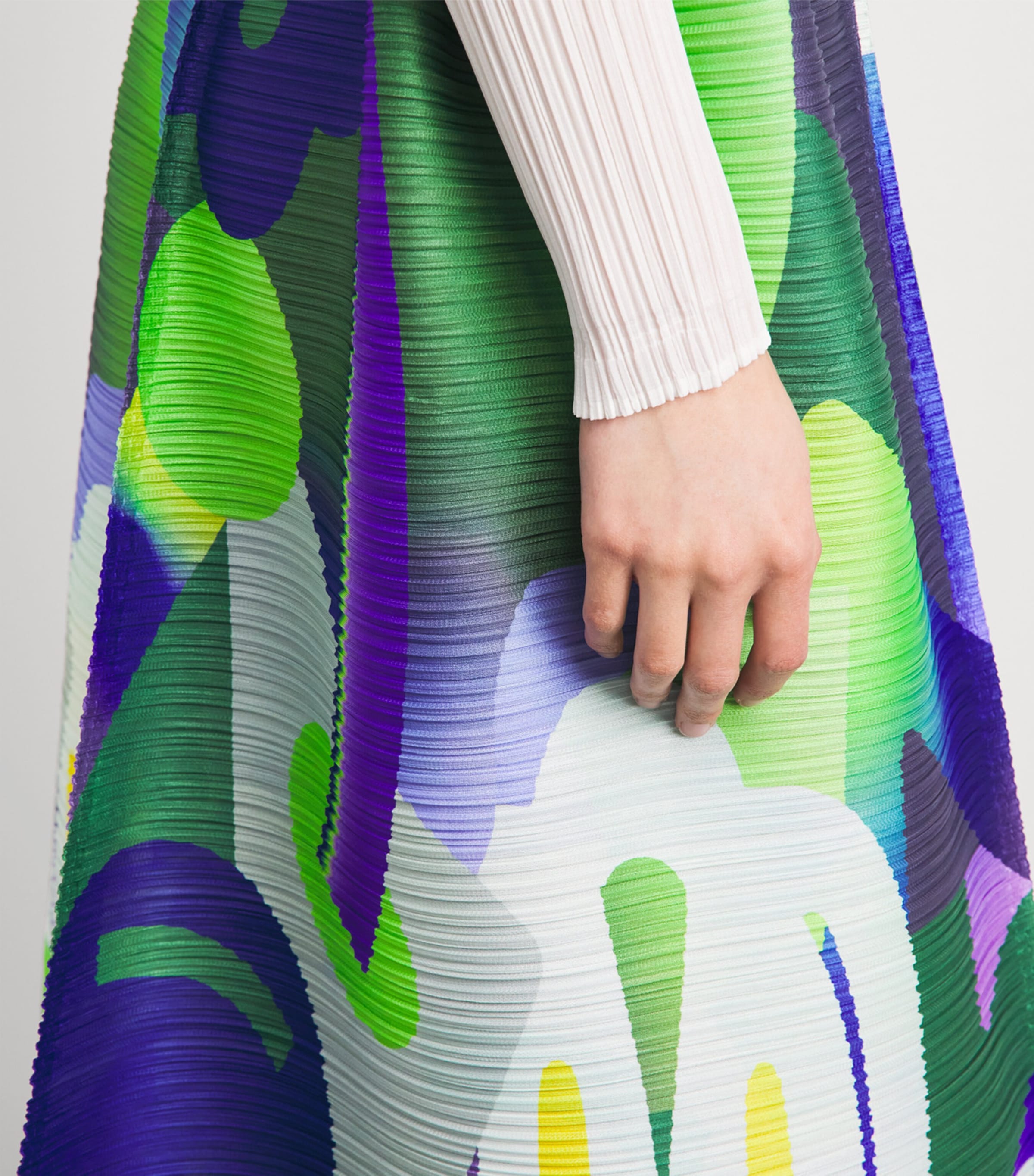Pleats Please Issey Miyake Womens Printed Playground Trousers Purple Image 3