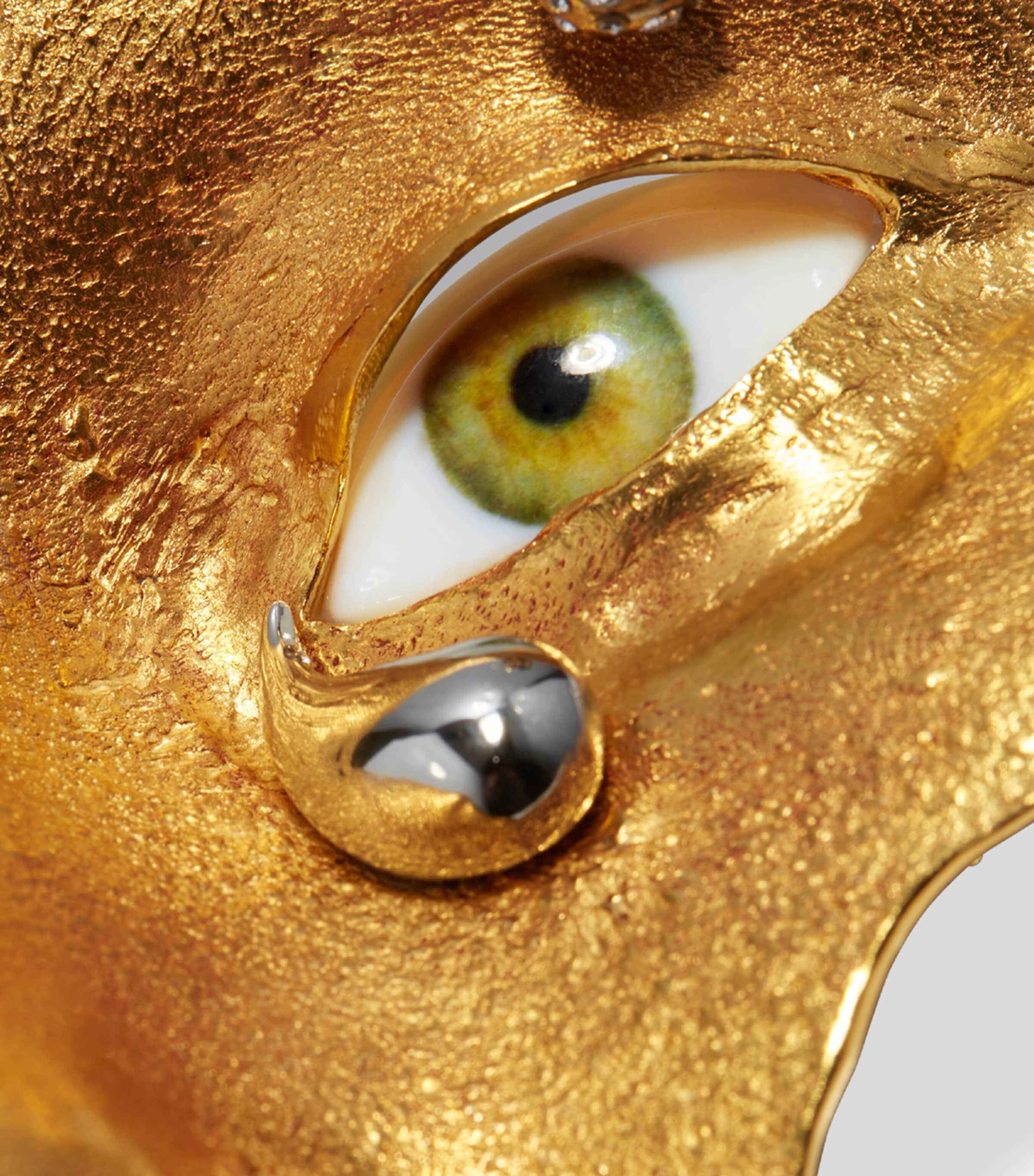 Schiaparelli Visage Brooch Gold Image 2