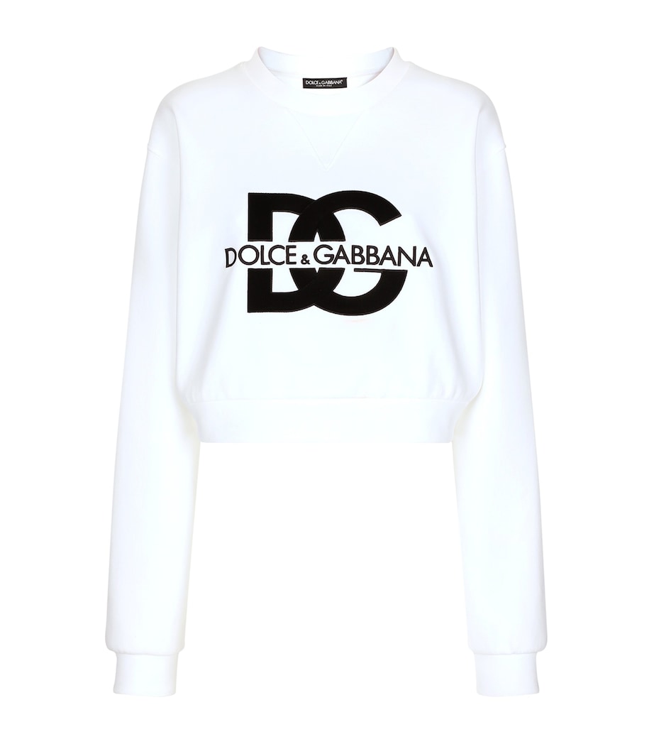 Cropped Logo Sweatshirt W0800-OPTICAL WHITE Image 1