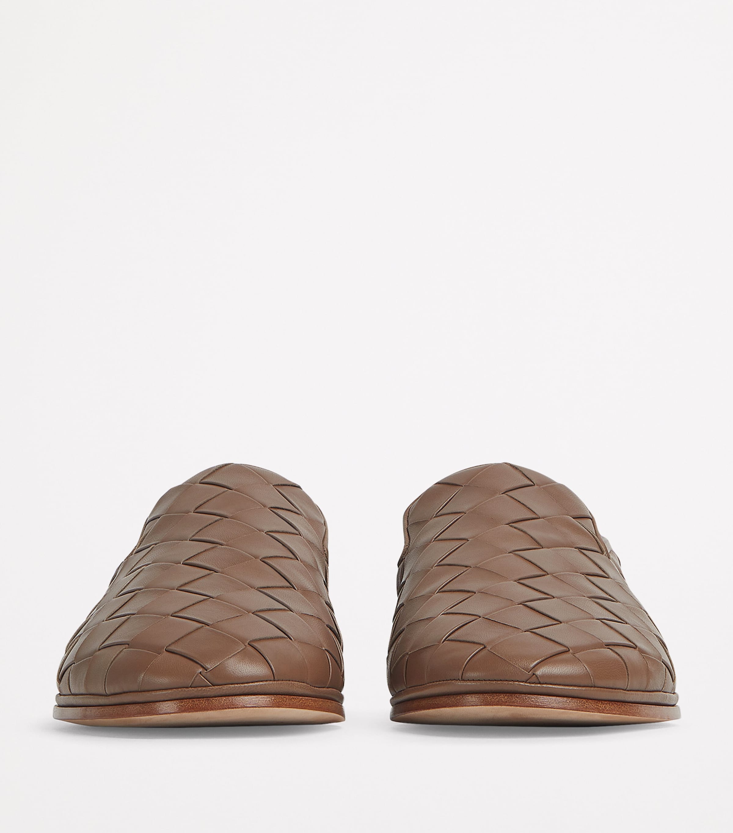 Bottega Veneta Leather Intrecciato Weave Slip-On Shoes