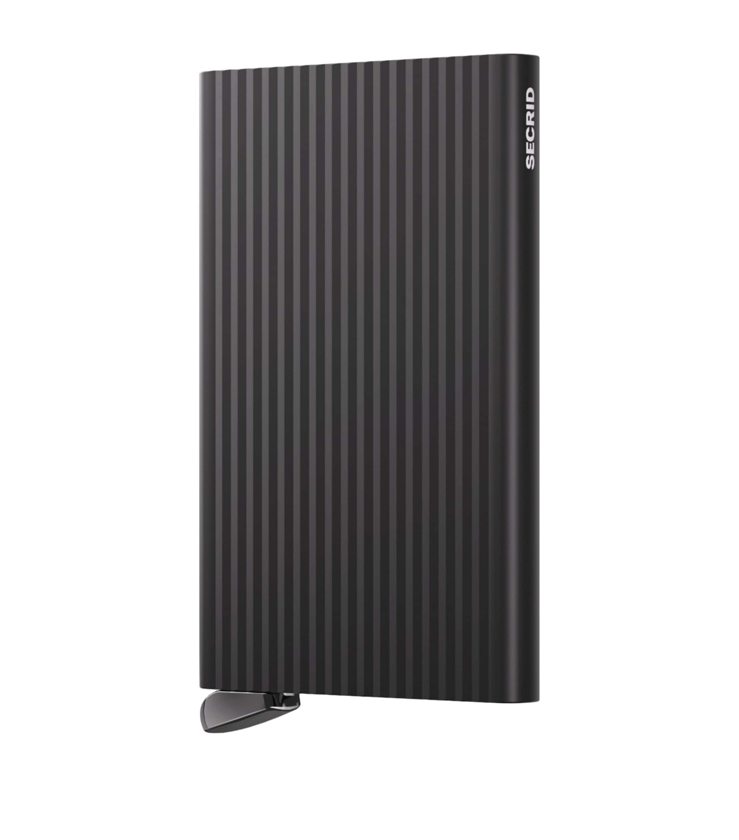 Secrid Fluted Aluminium Cardprotector In Black