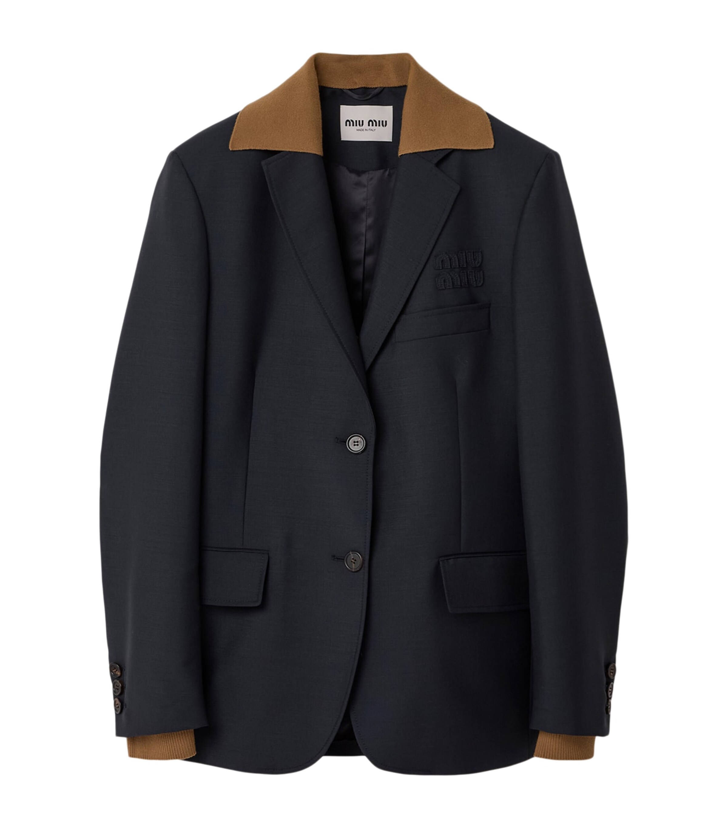Miu Miu Womens Mohair-Wool Blazer Image 1