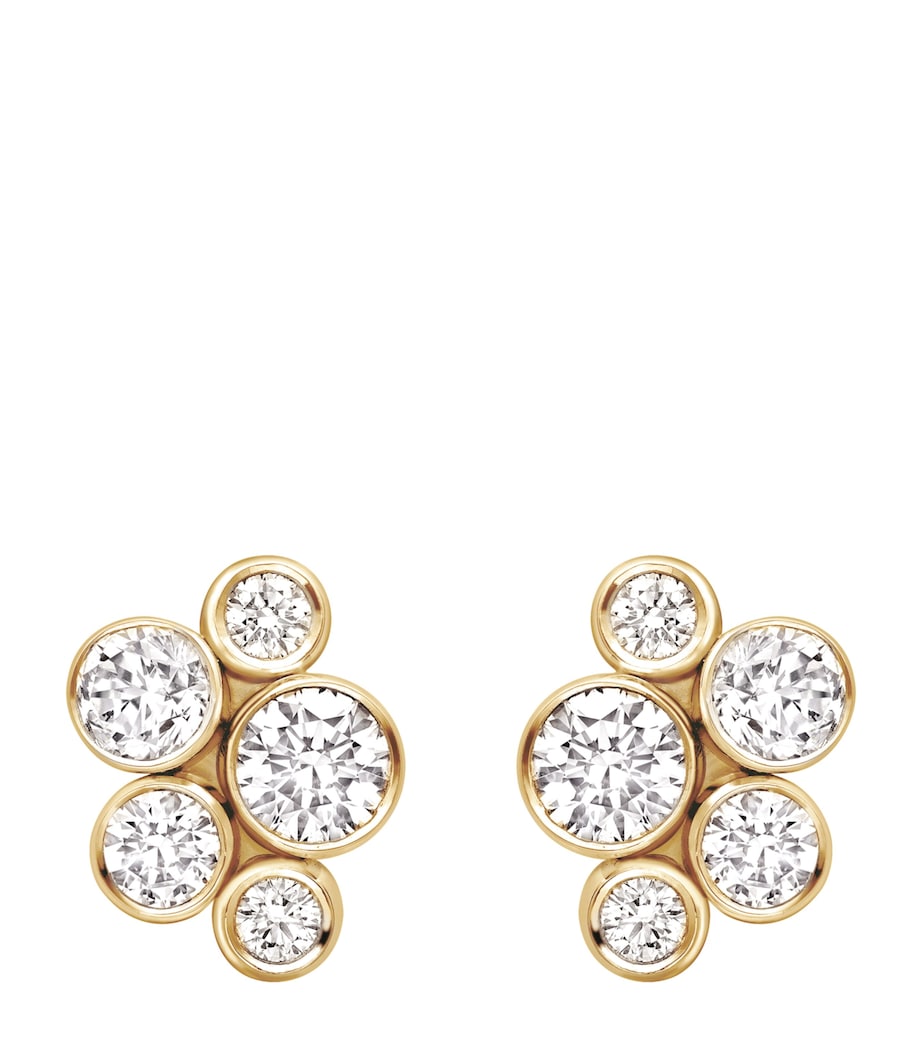 Yellow Gold and Diamond Raindance Cluster Stud Earrings YELLOW GOLD Image 1