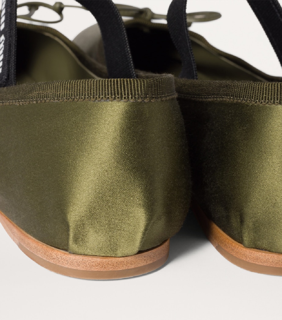 Satin Ballet Flats F0393 Image 2