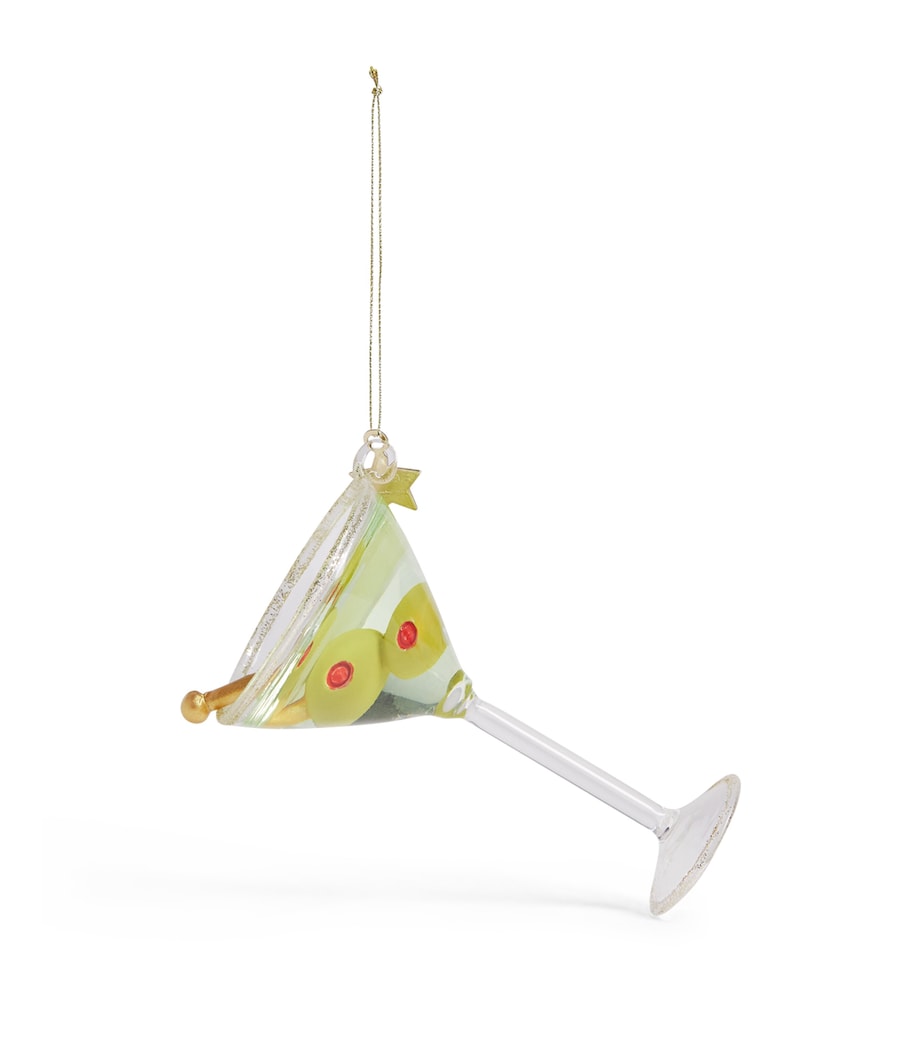 Harrods Martini Glass Tree Decoration Green Image 1