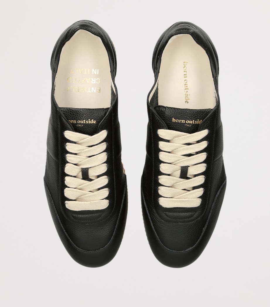 Born Outside Leather Tempo Sneakers Black Image 3