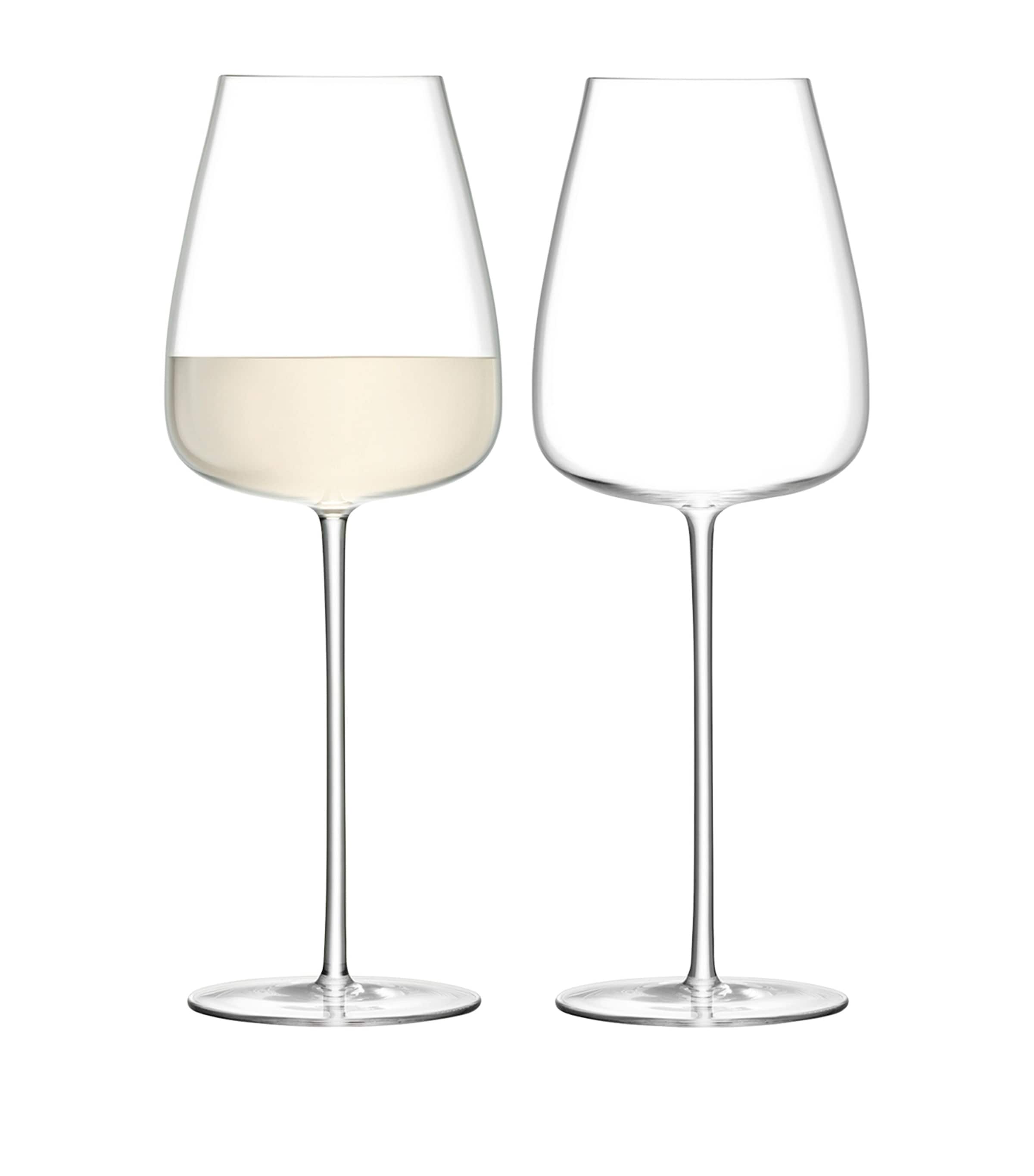LSA INTERNATIONAL SET OF 2 WINE CULTURE WHITE WINE GOBLETS