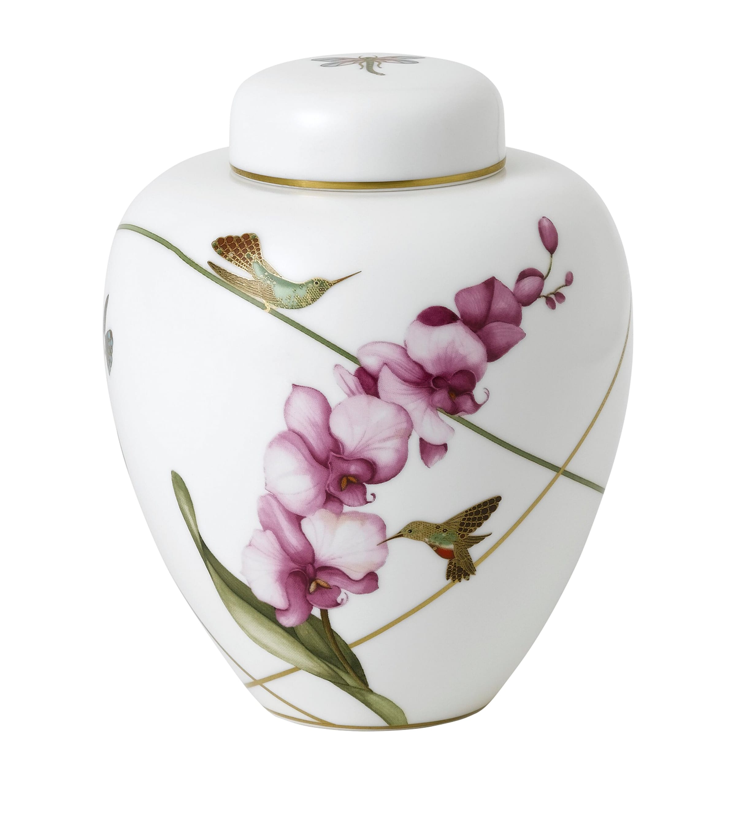 WEDGWOOD HUMMINGBIRD LIDDED VASE 