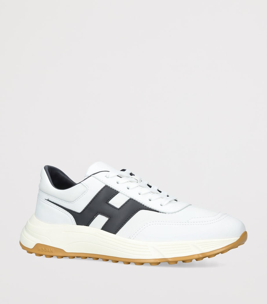 Leather Hyperlight Sneakers WHITE/BLK Image 3