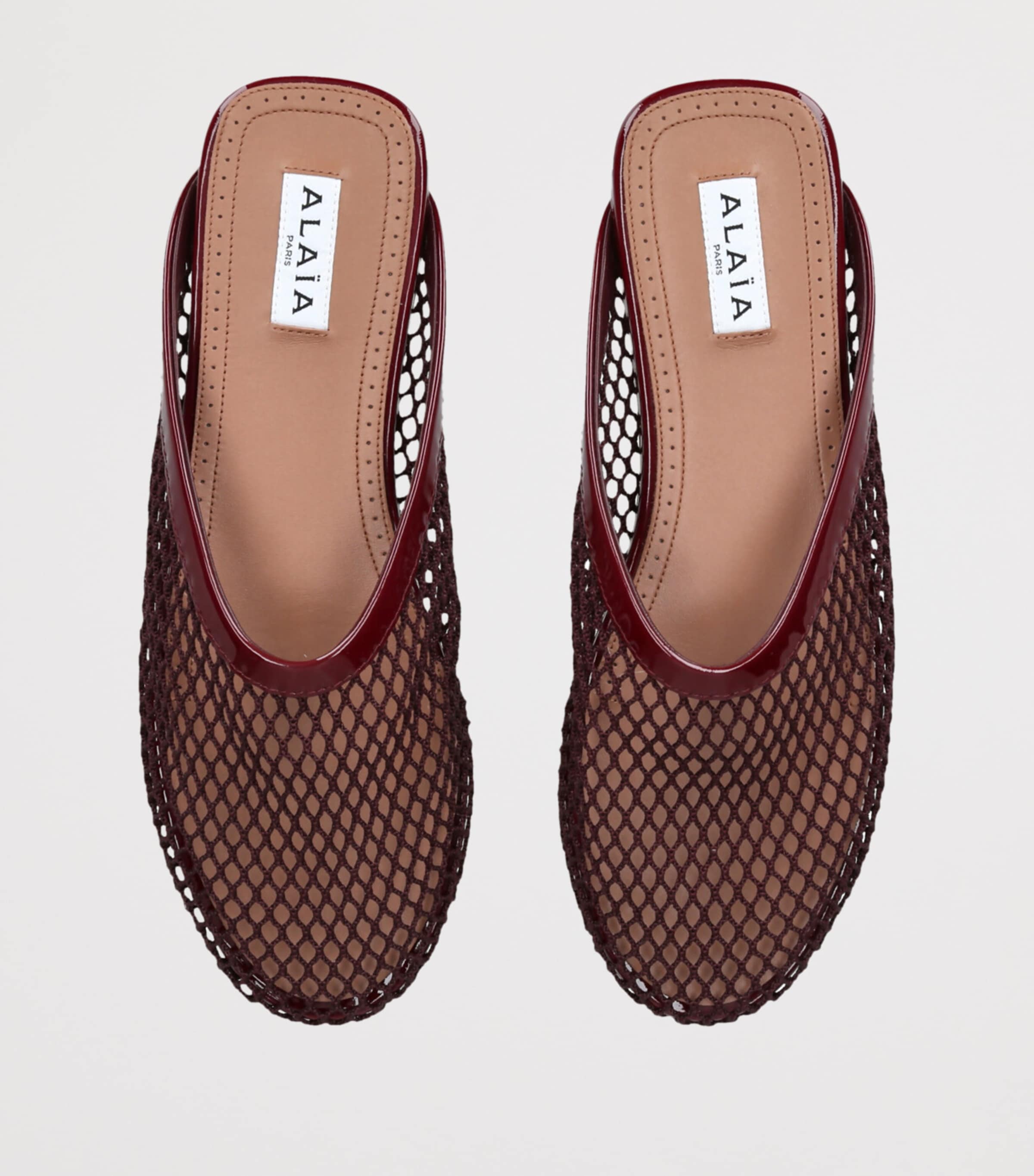 Fishnet Mules WINE Image 3