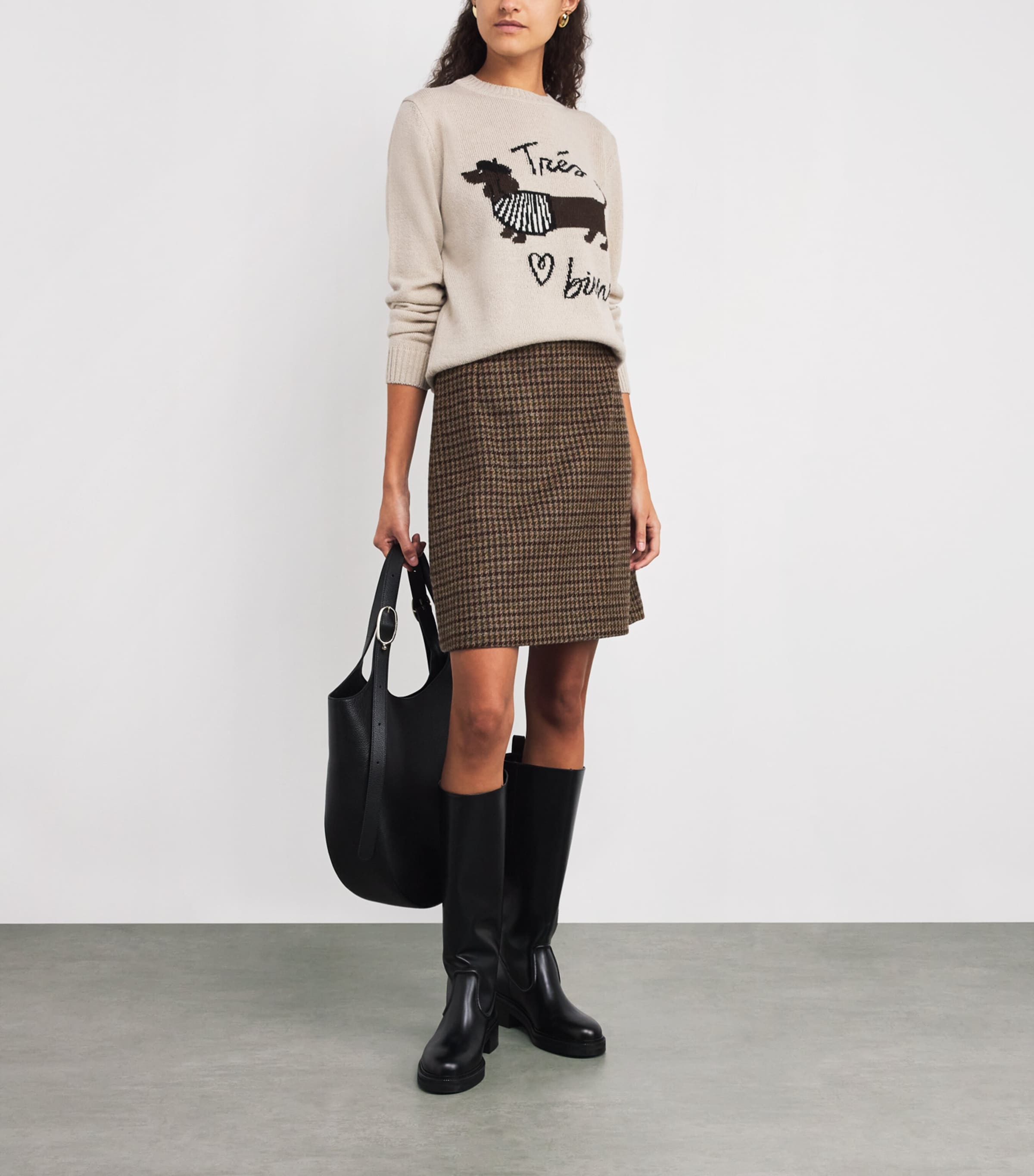 Wool-Blend A-Line Skirt WINE-COLOURED Image 2