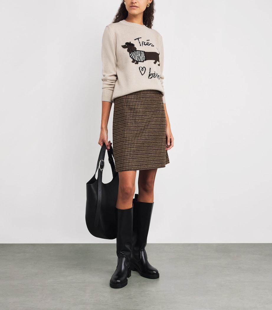 Wool-Blend A-Line Skirt WINE-COLOURED Image 2