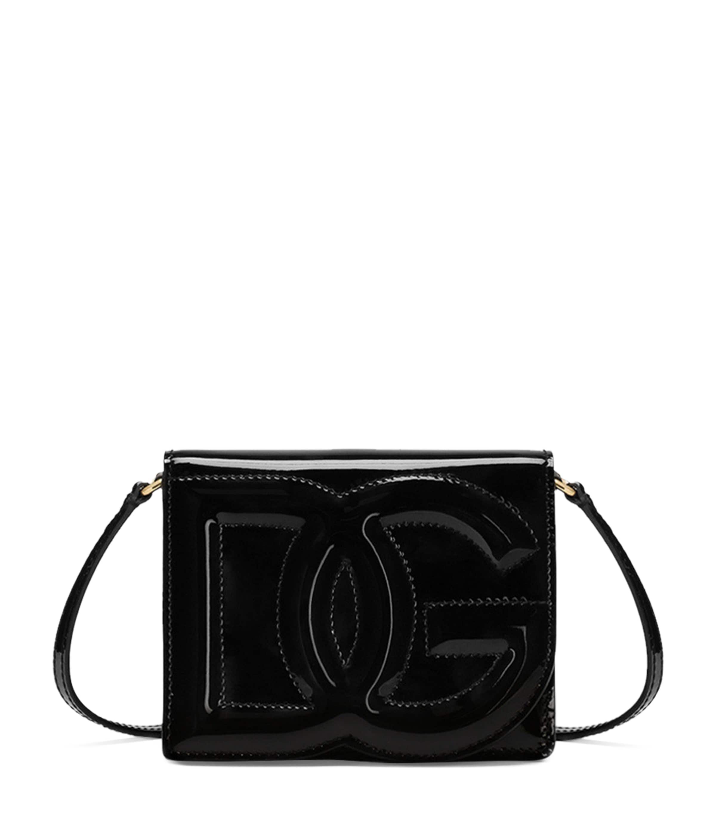 Dolce & Gabbana Elegant Dg Logo Patent Leather Crossbody Handbag