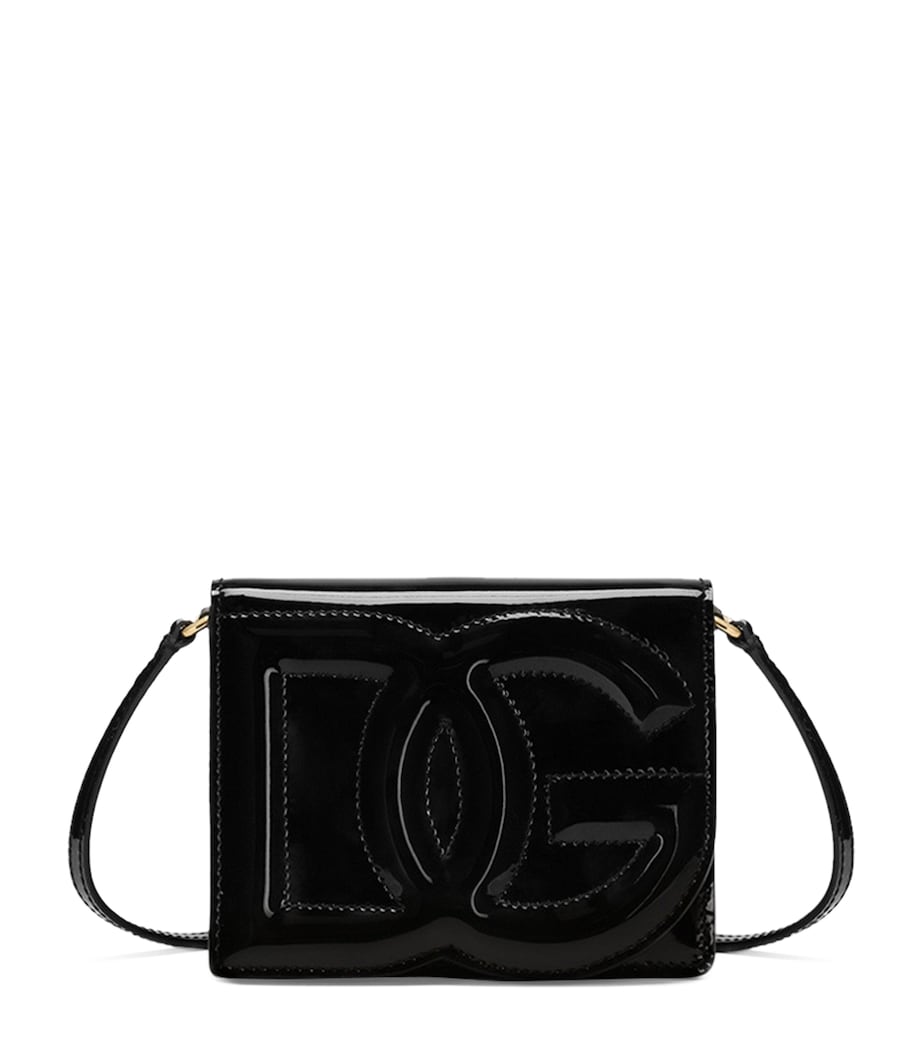 Small Patent Leather Logo Cross-Body Bag 80999-BLACK Image 1