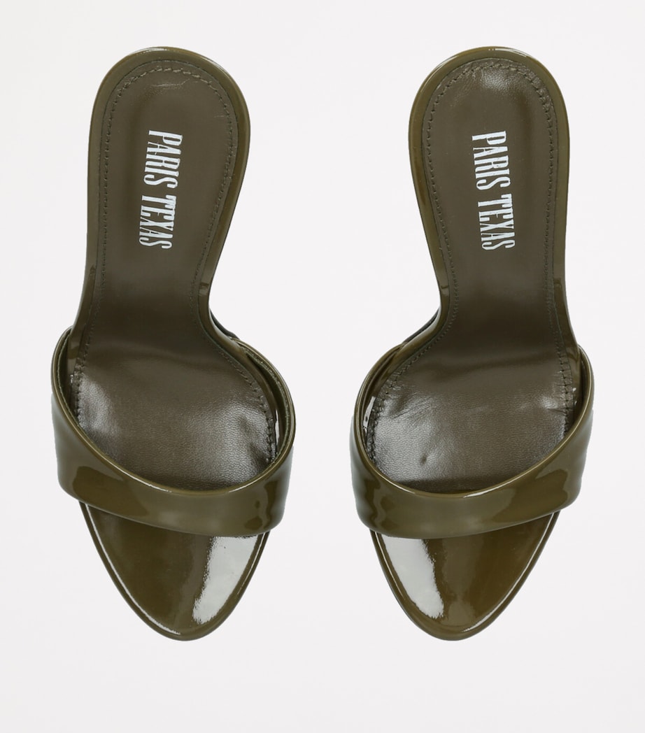 Patent Leather Lidia Mules 105 KHAKI Image 4