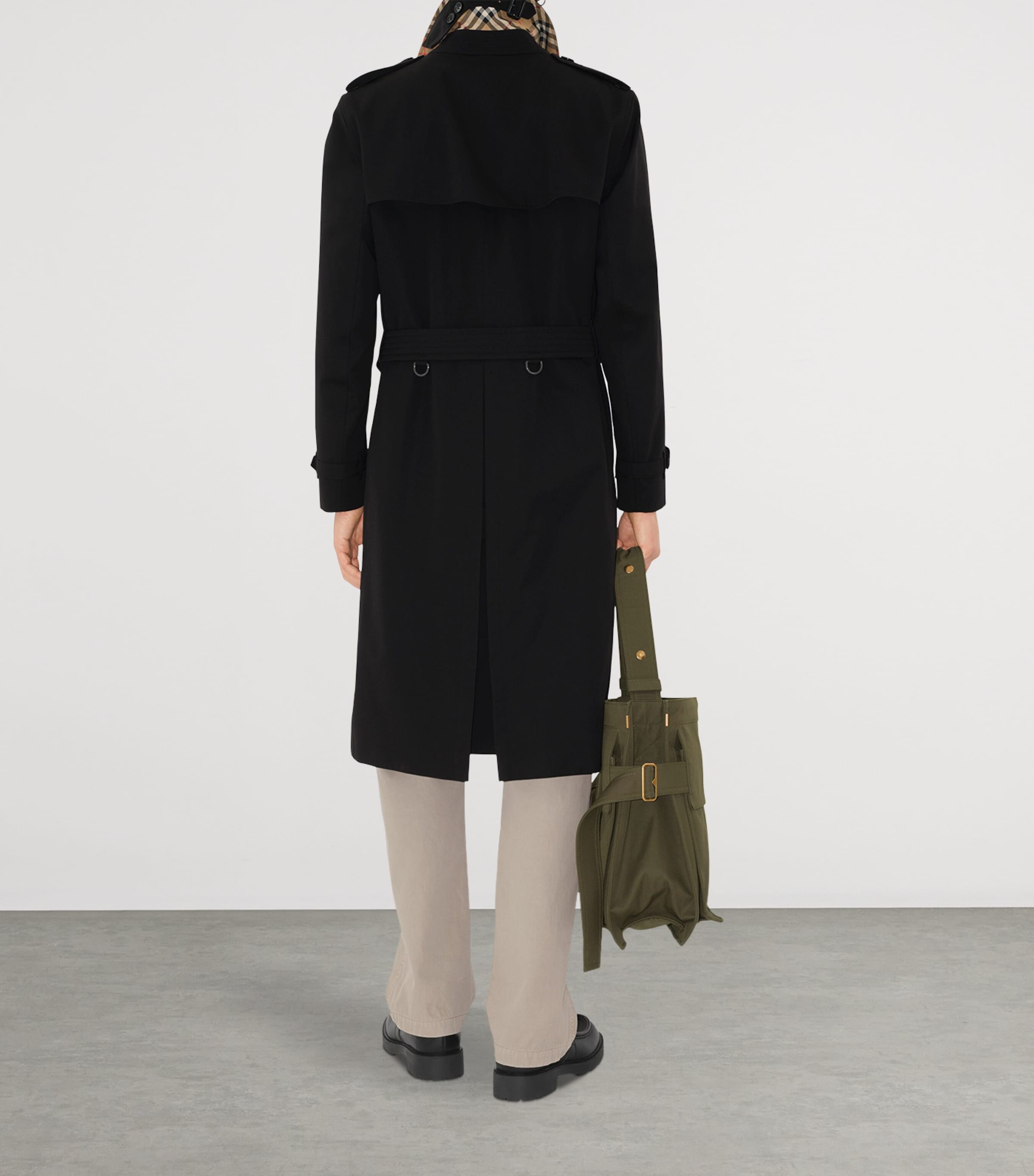 Long Kensington Heritage Trench Coat BLACK Image 4