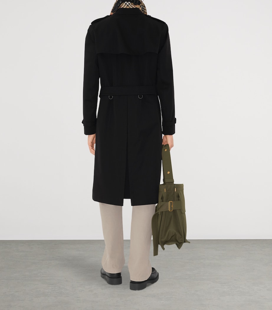 Long Kensington Heritage Trench Coat BLACK Image 4