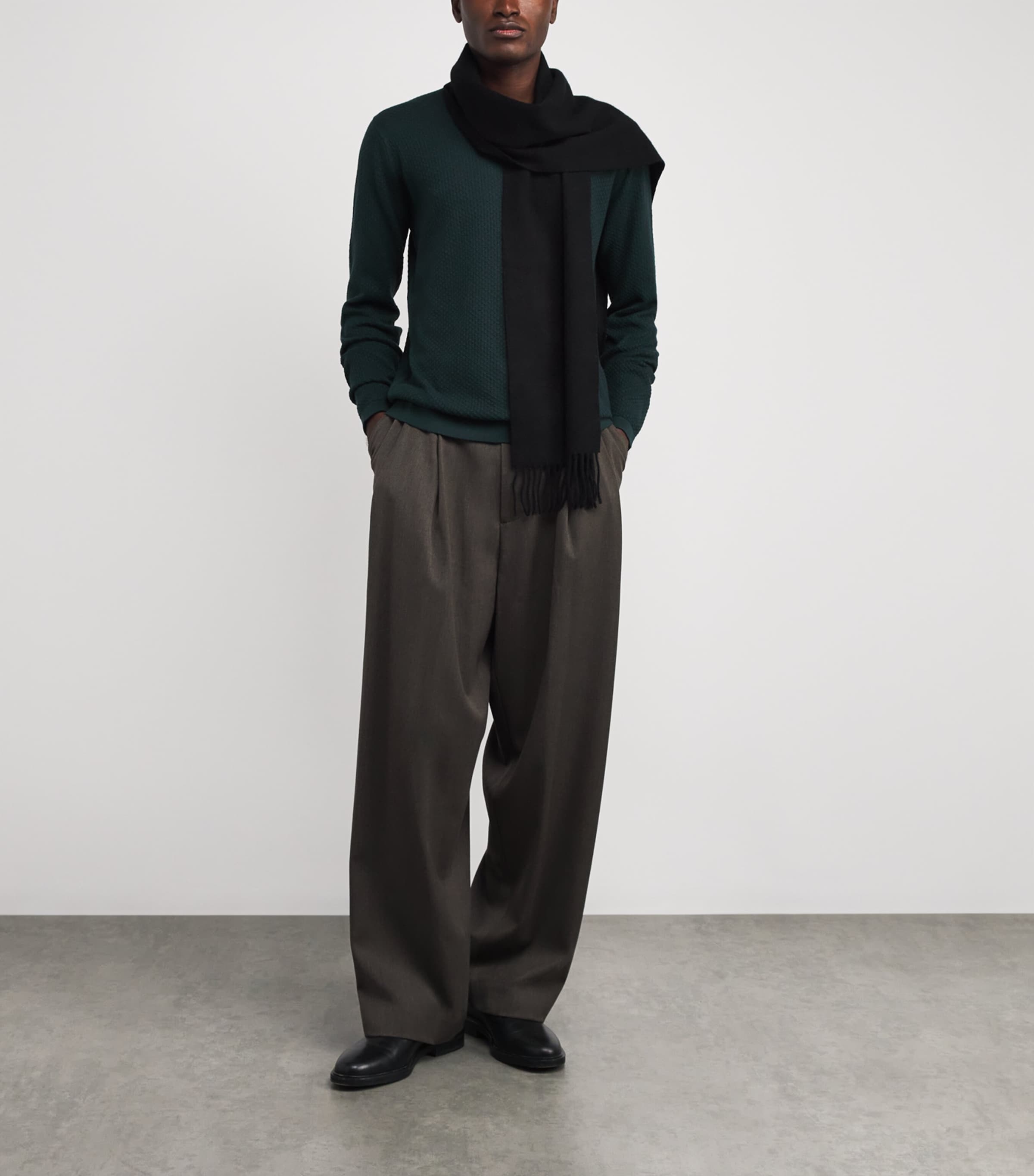 Merino Wool Textured Sweater RAINFOREST Image 2