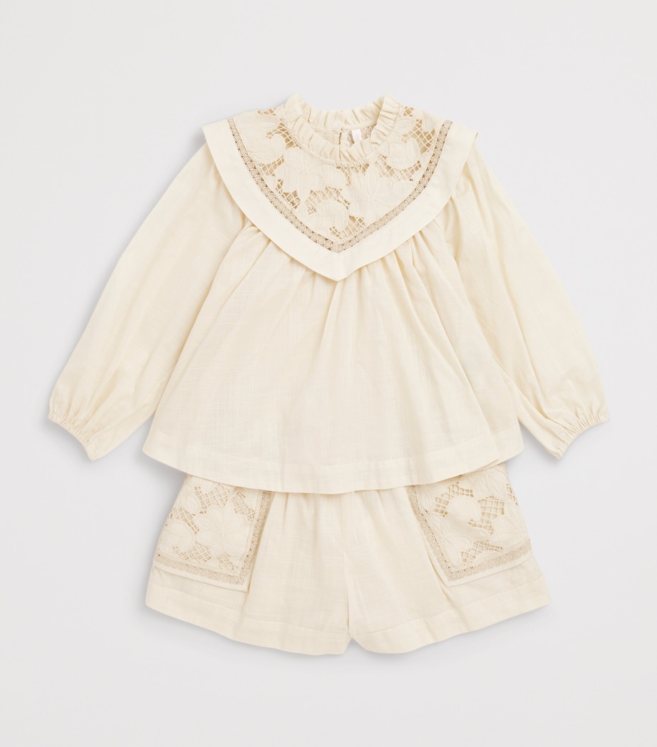 Cotton Lucky Broderie Top (2-12 Years) TEA Image 3